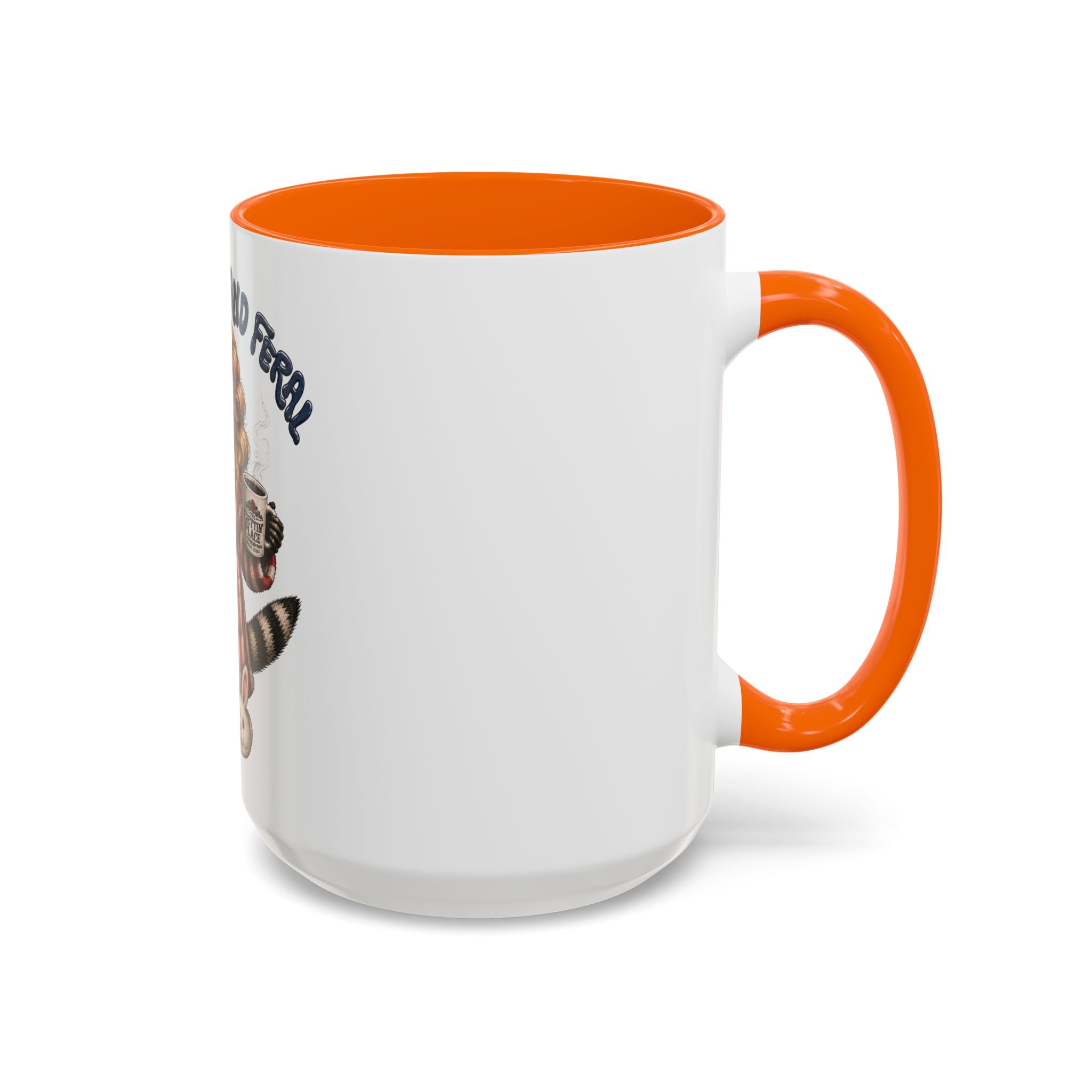 Red White and Feral Raccoon Coffee Mug