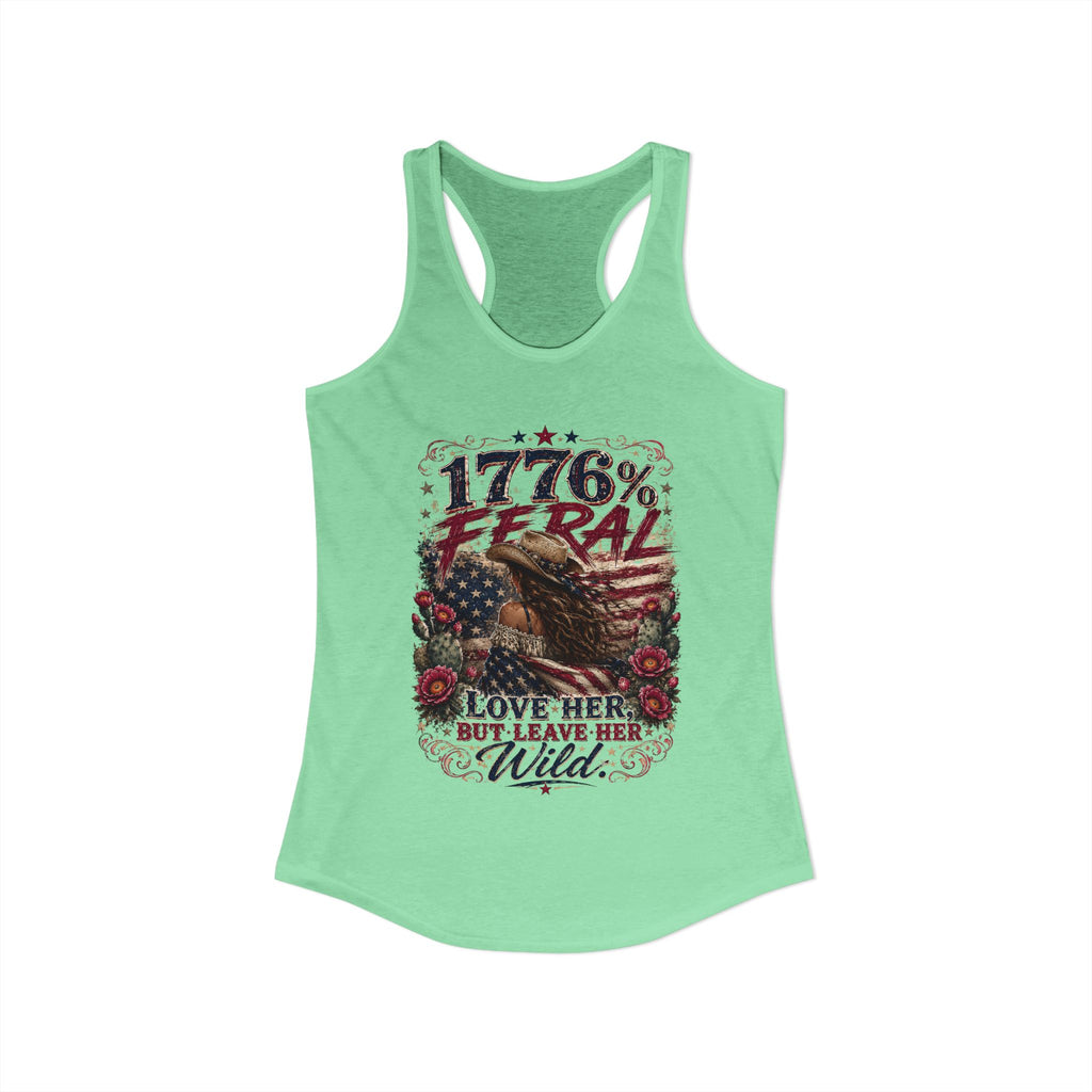 Leave Her Wild Cactus Flower Racerback Tank — 1776% Feral Collection