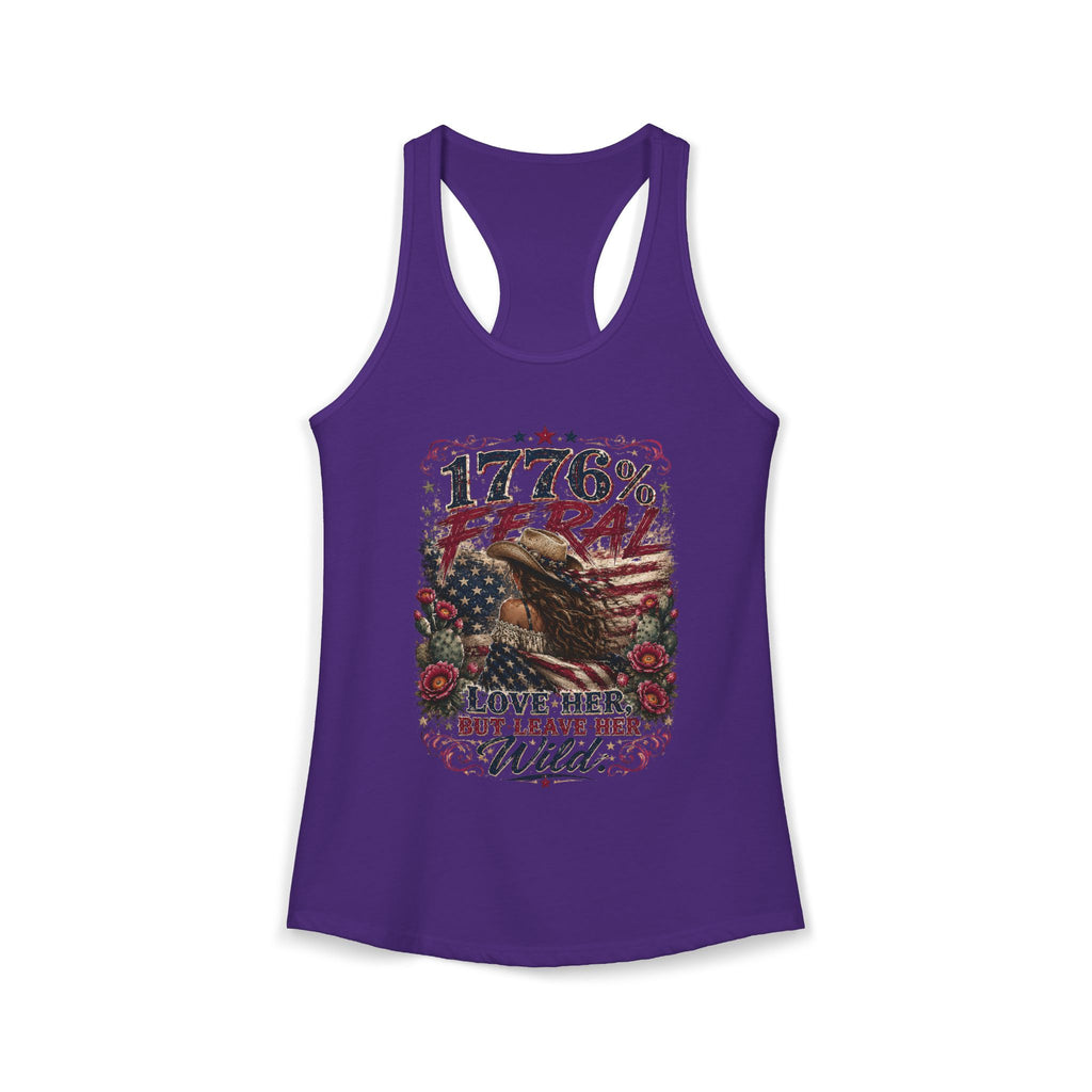 Leave Her Wild Cactus Flower Racerback Tank — 1776% Feral Collection