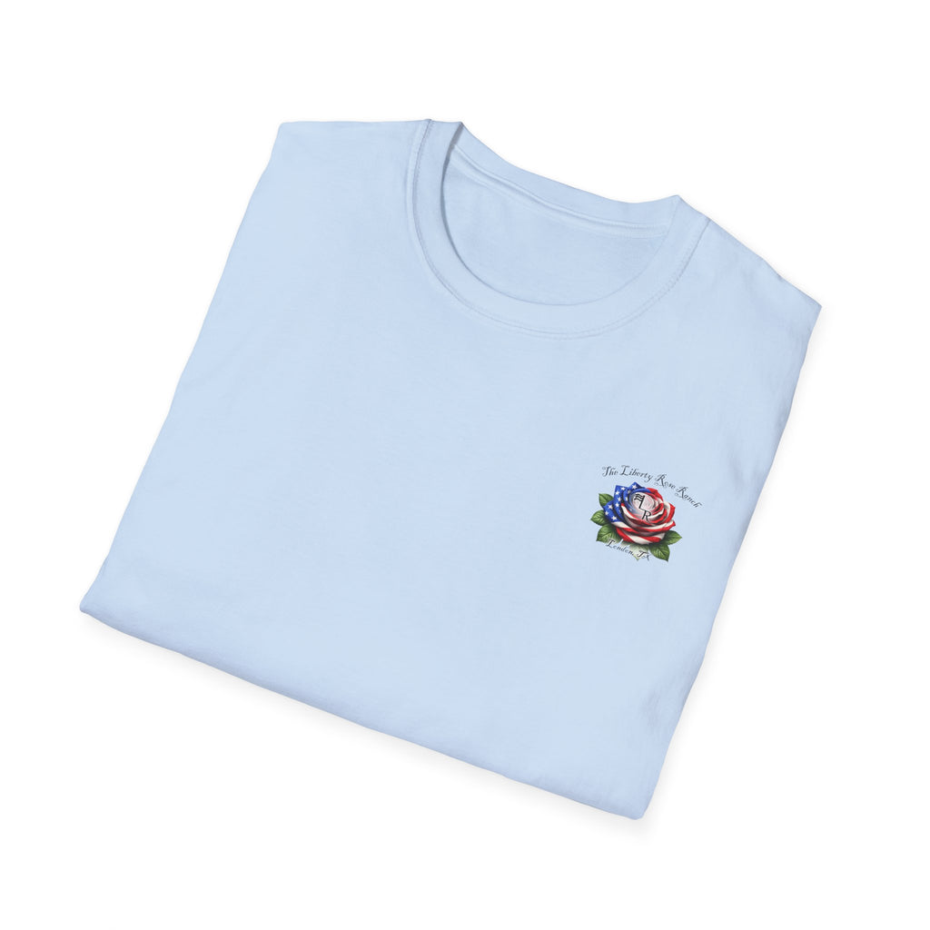 Liberty Rose T-Shirt - Patriotic Vintage Flag & Rose Design, We the People