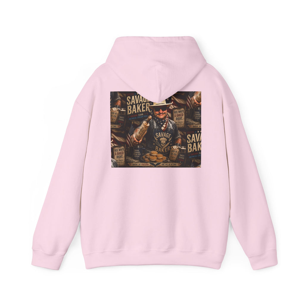 Hoodie — 'Savage Baker' Vintage Red,White, and Oatmeal Cream Pies Graphic Hoodie