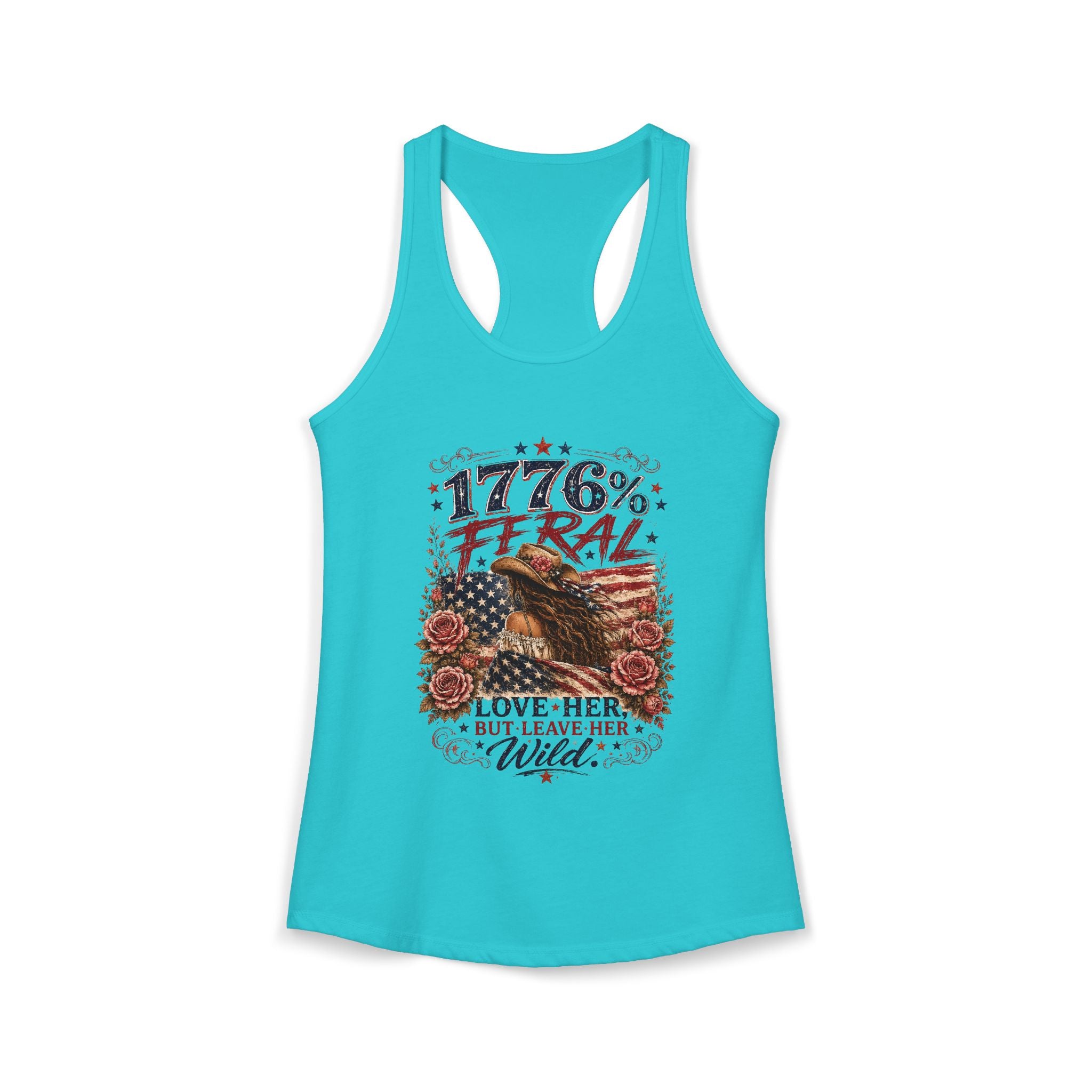 Keep Her Wild 1776% Feral Roses Racerback Tank