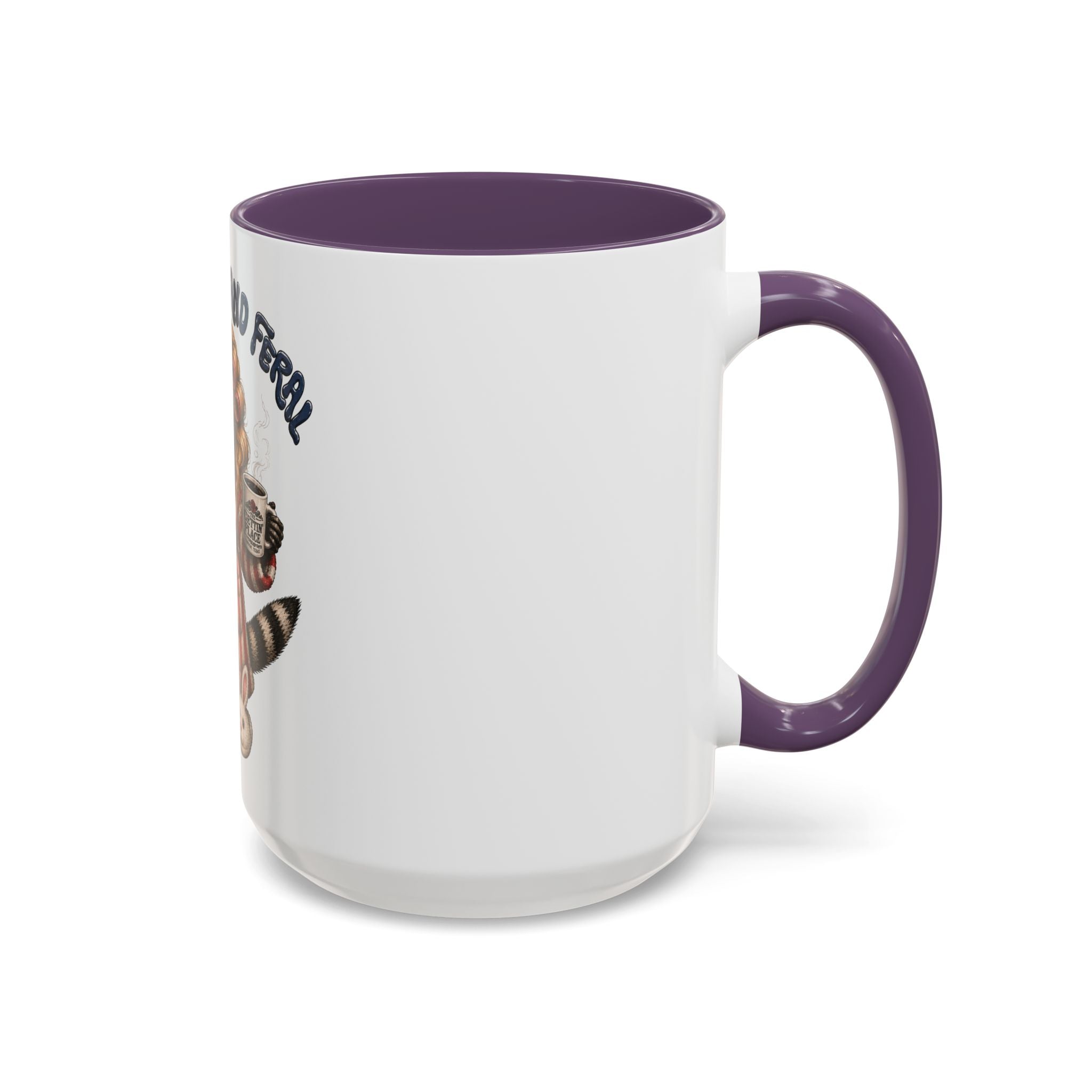 Red White and Feral Raccoon Coffee Mug