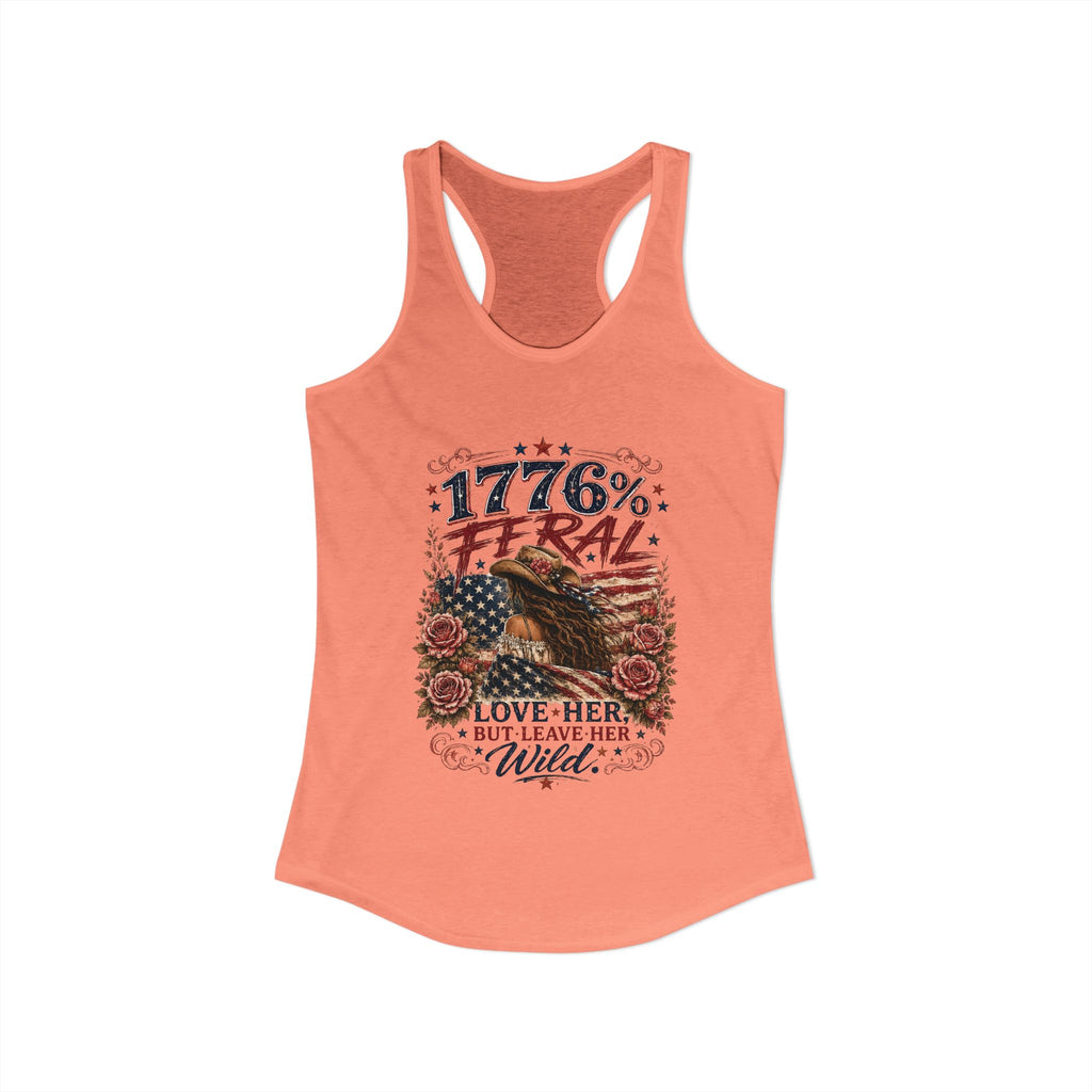 Keep Her Wild 1776% Feral Roses Racerback Tank