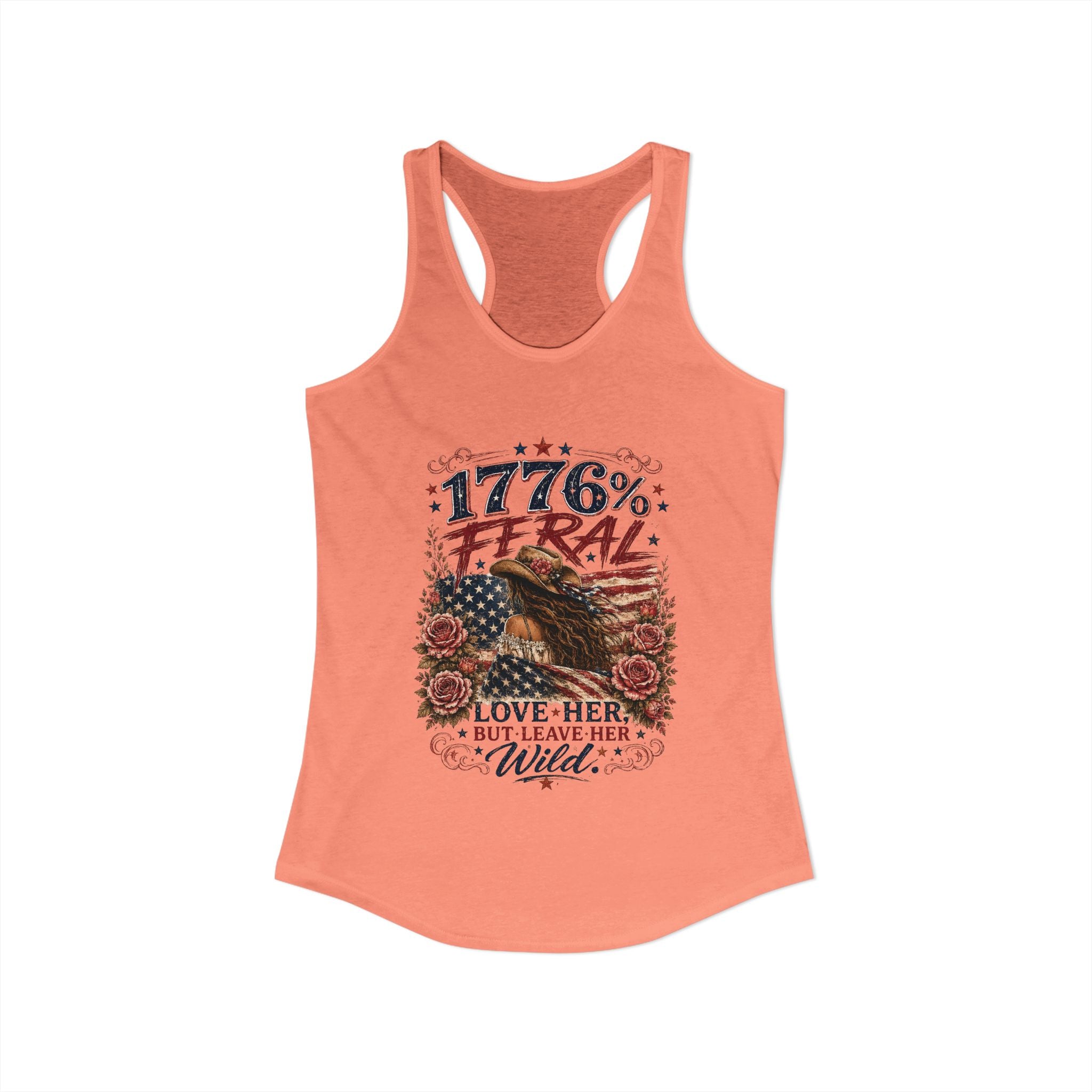 Keep Her Wild 1776% Feral Roses Racerback Tank
