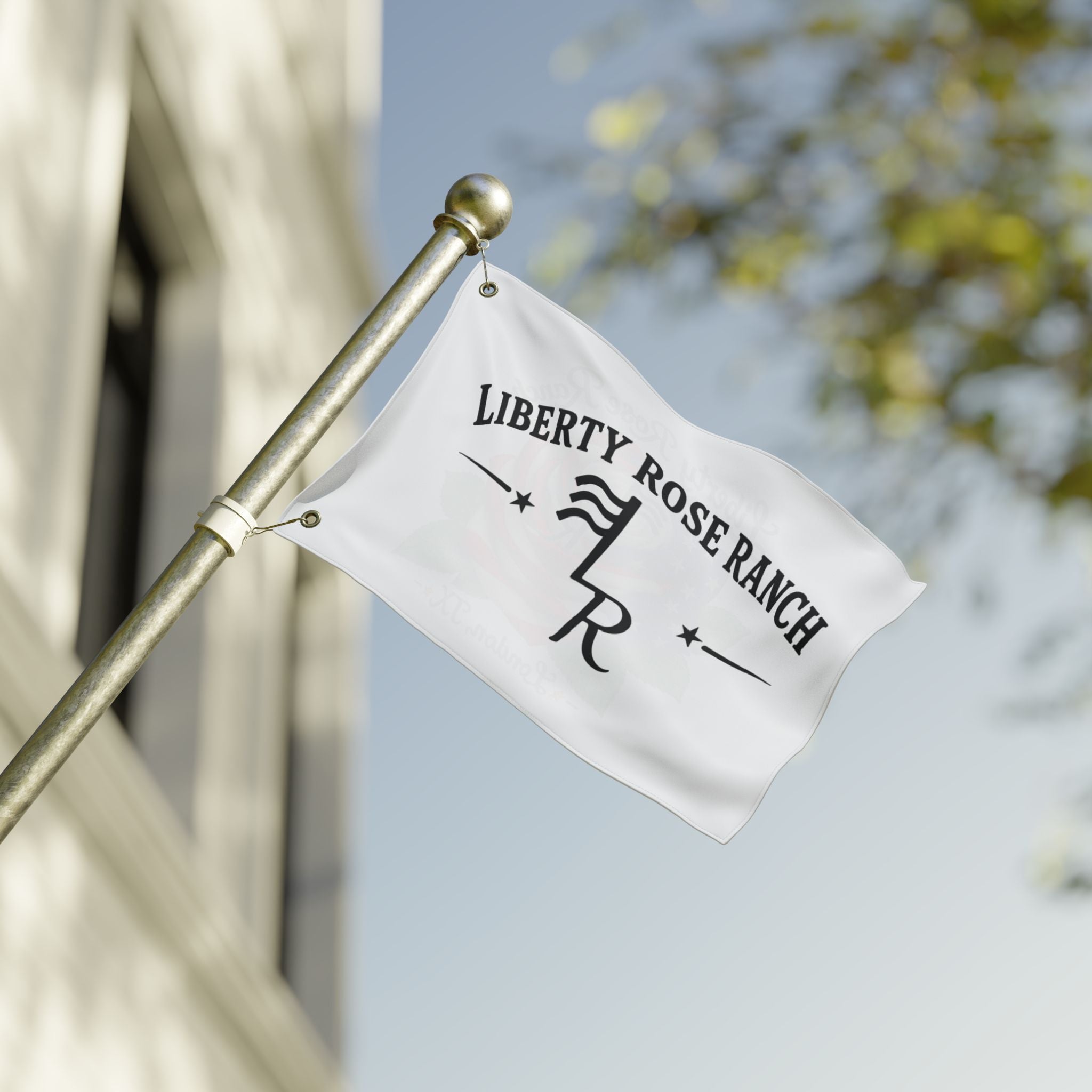Liberty Rose Ranch Double-Sided Flag — Liberty Rose Rose Ranch Banner (London, TX)