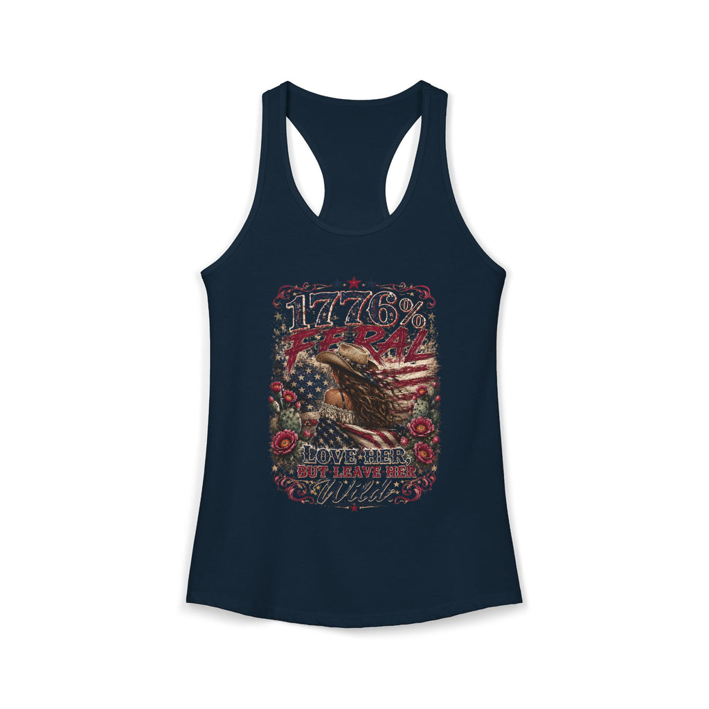 Leave Her Wild Cactus Flower Racerback Tank — 1776% Feral Collection