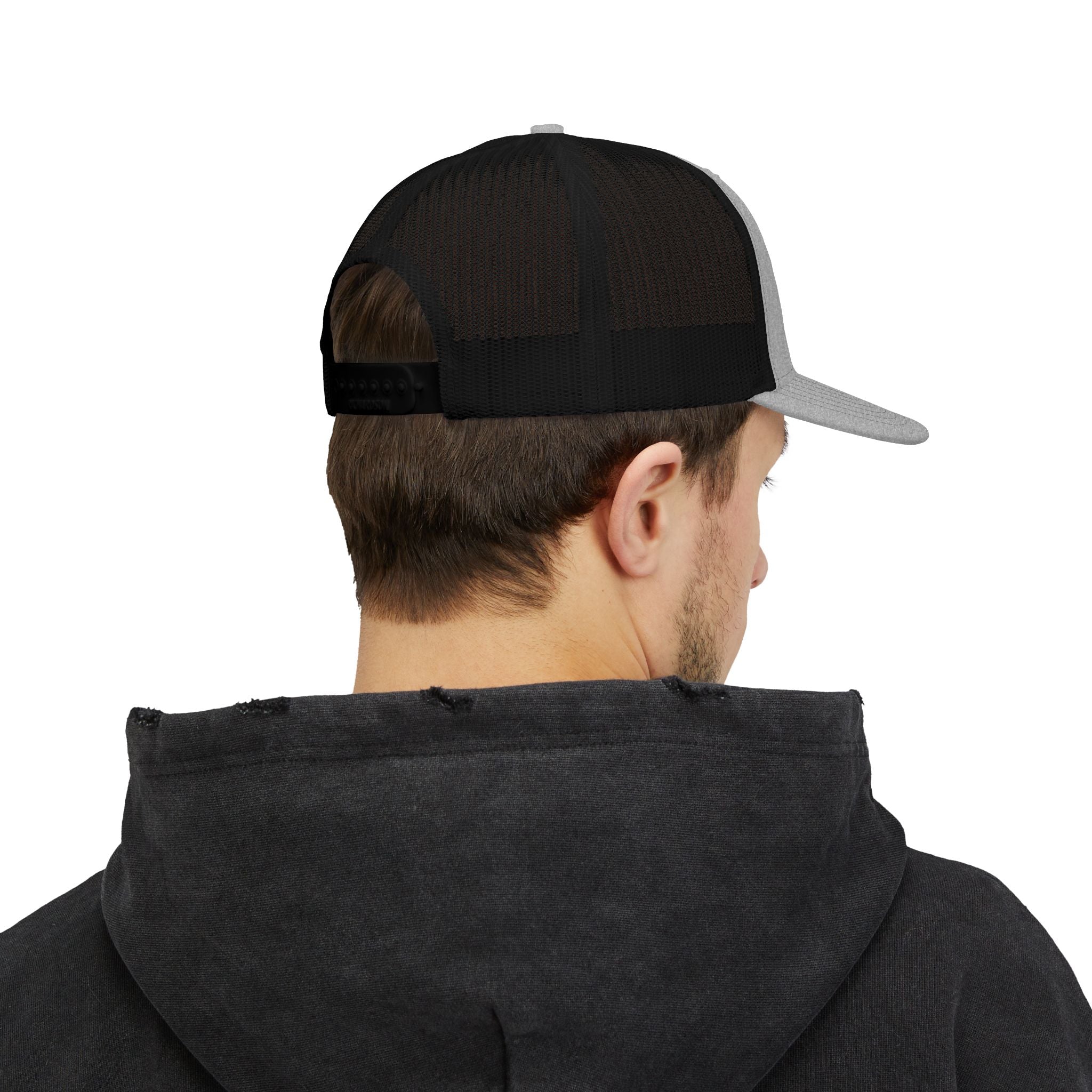 Trucker Cap — Minimalist Liberty Rose Ranch Branded Mesh Snapback Hat, Casual Everyday Baseball Cap