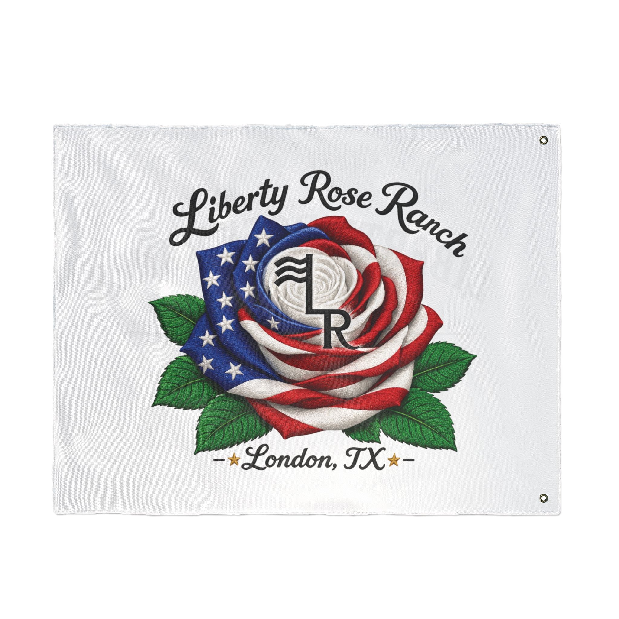 Liberty Rose Ranch Double-Sided Flag — Liberty Rose Rose Ranch Banner (London, TX)