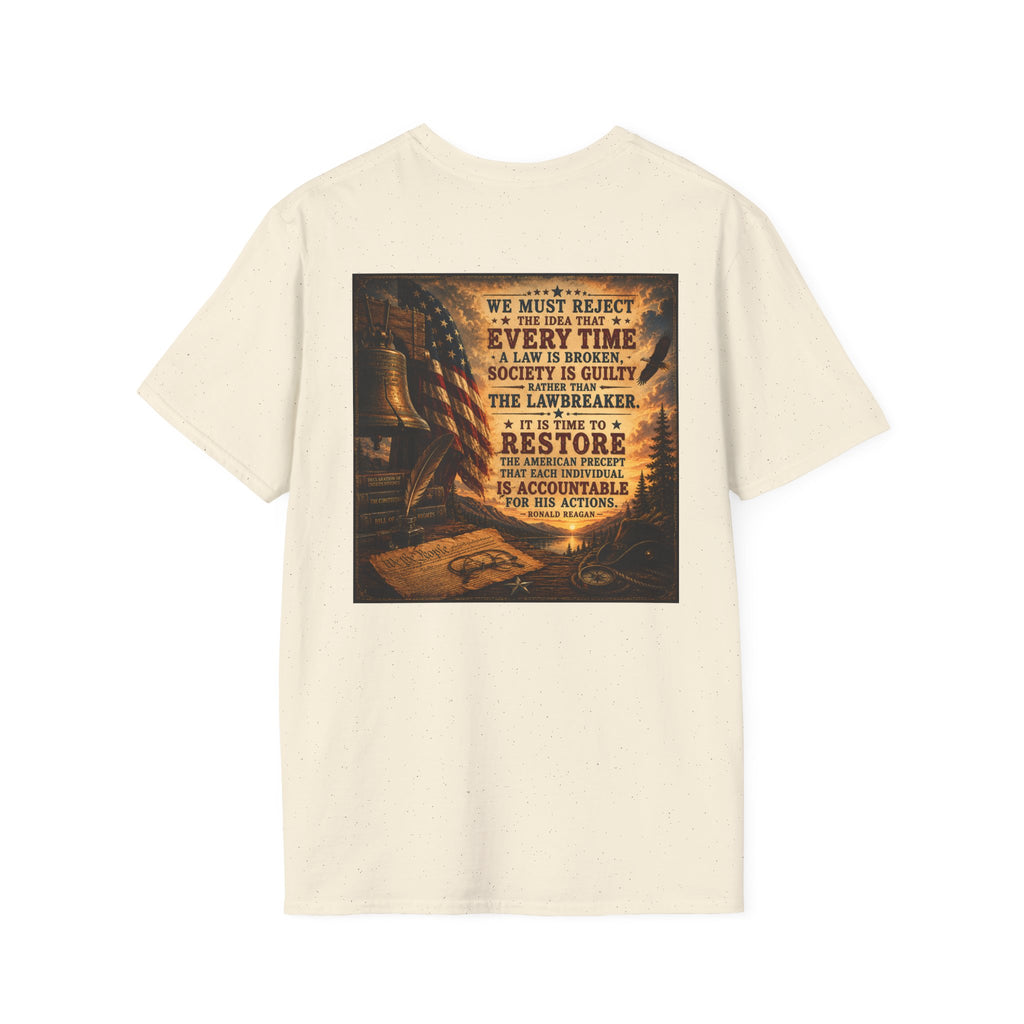 Restore Accountability Reagan Quote T-Shirt — Presidential Collection