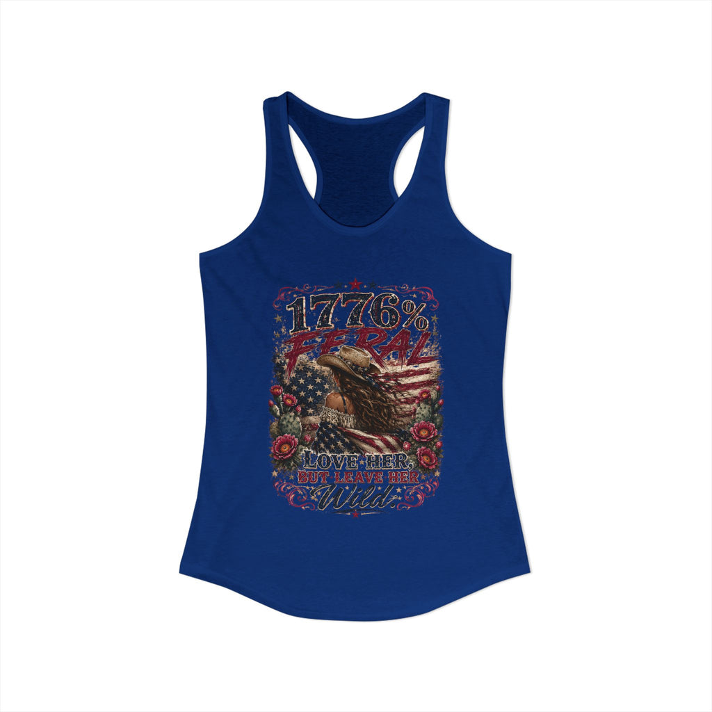 Leave Her Wild Cactus Flower Racerback Tank — 1776% Feral Collection