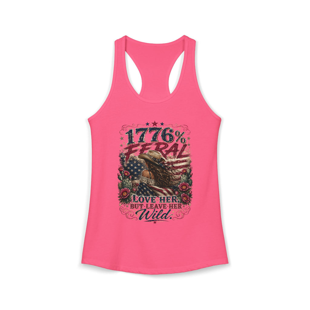 Leave Her Wild Cactus Flower Racerback Tank — 1776% Feral Collection