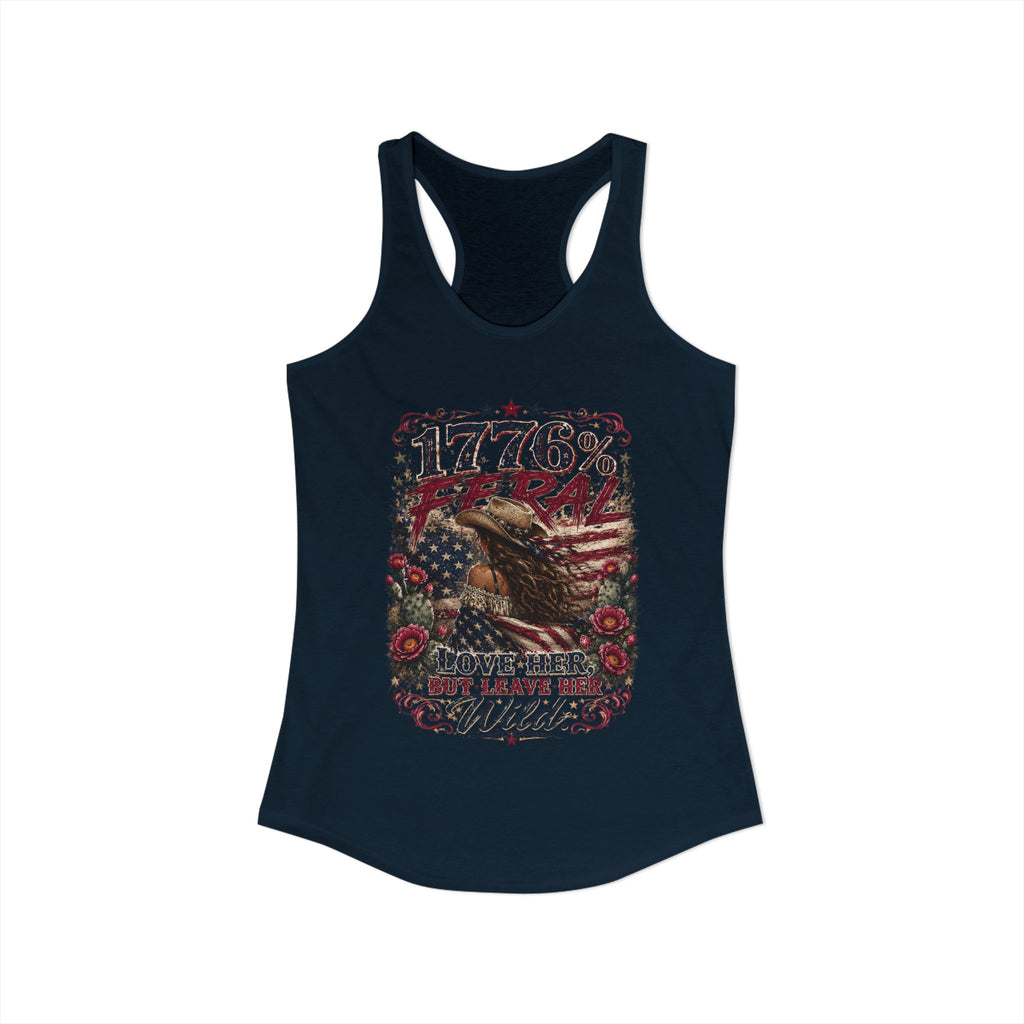 Leave Her Wild Cactus Flower Racerback Tank — 1776% Feral Collection