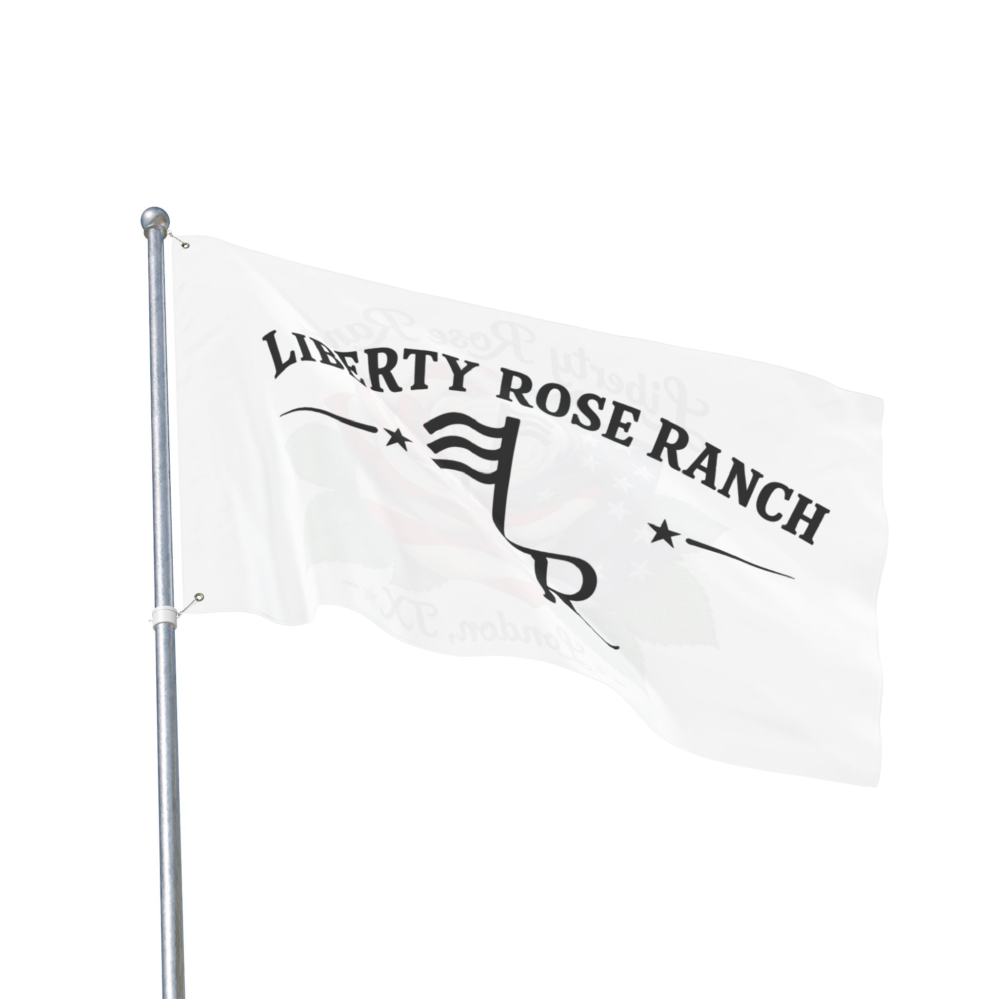 Liberty Rose Ranch Double-Sided Flag — Liberty Rose Rose Ranch Banner (London, TX)
