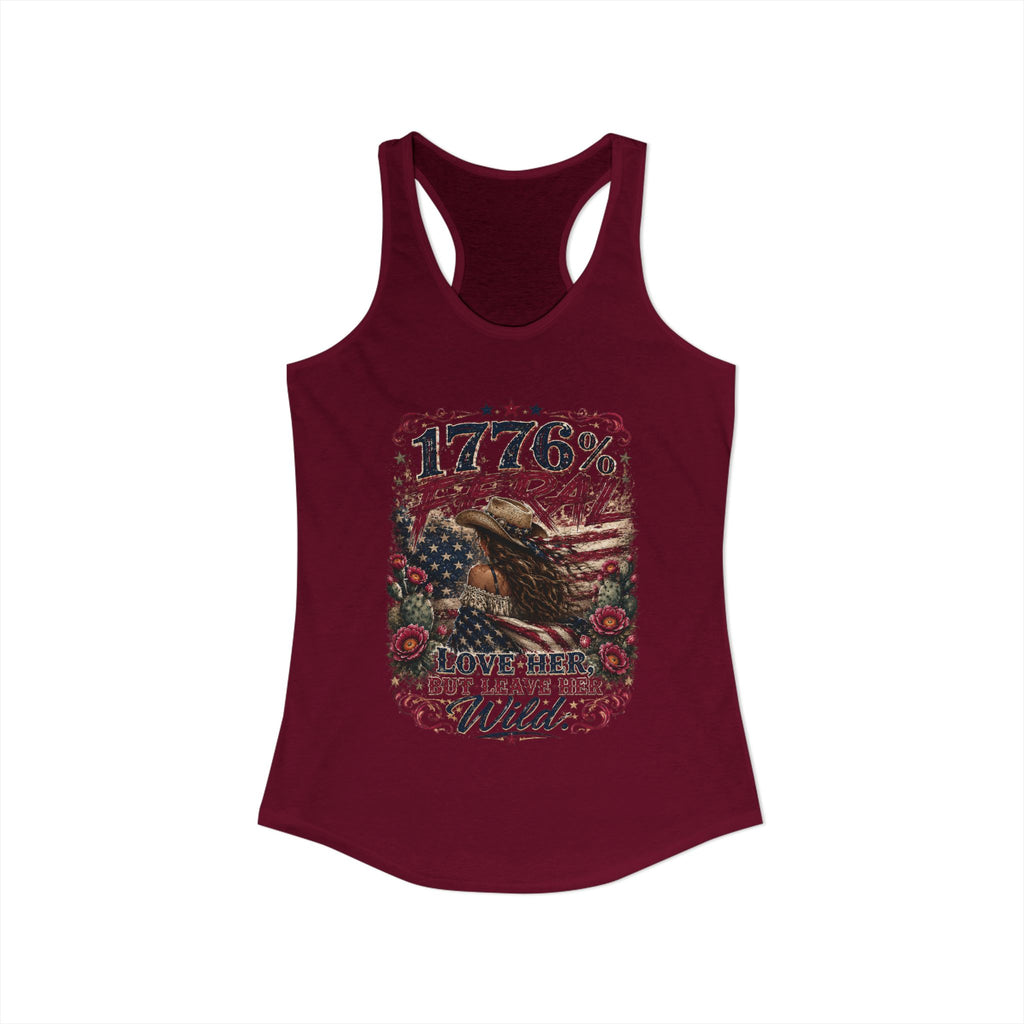 Leave Her Wild Cactus Flower Racerback Tank — 1776% Feral Collection