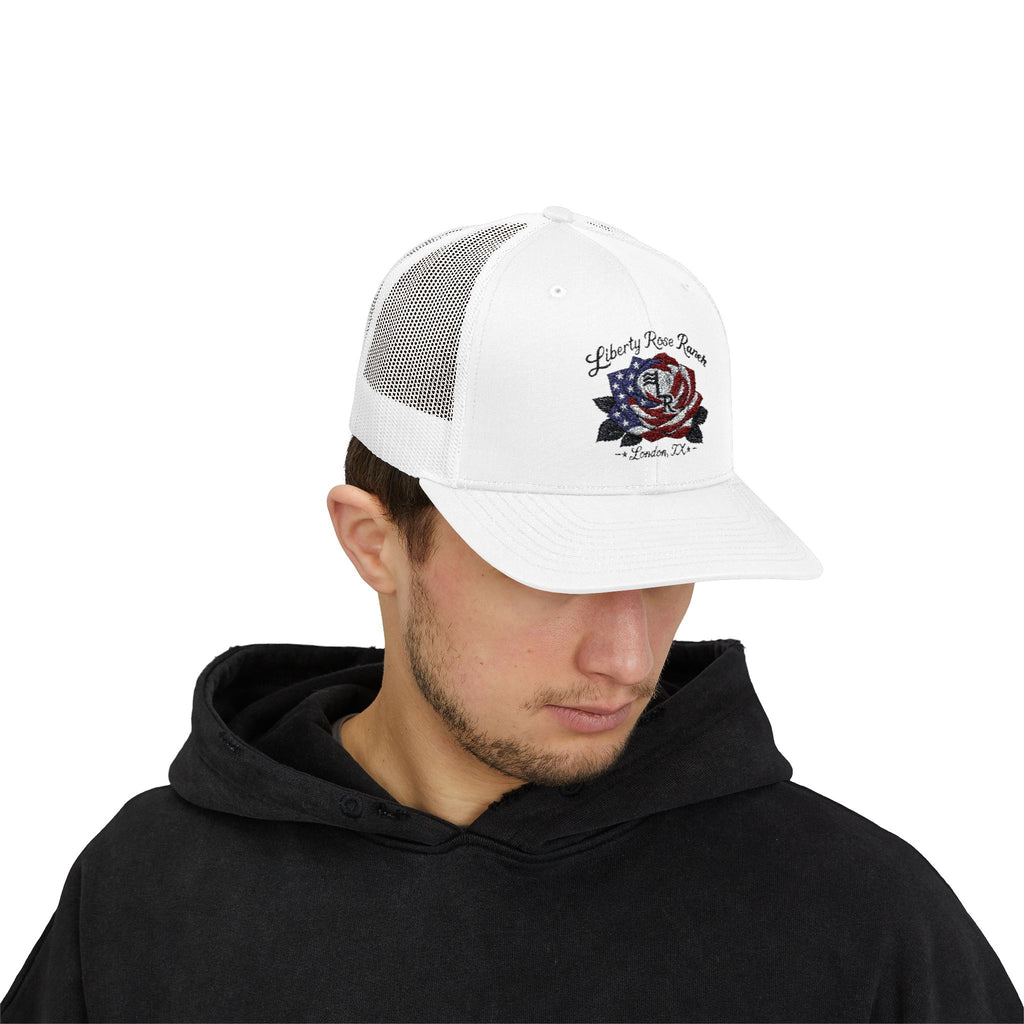 Liberty Rose- Black Leaf Edition, Trucker Cap — Liberty Rose Ranch, London TX Snapback