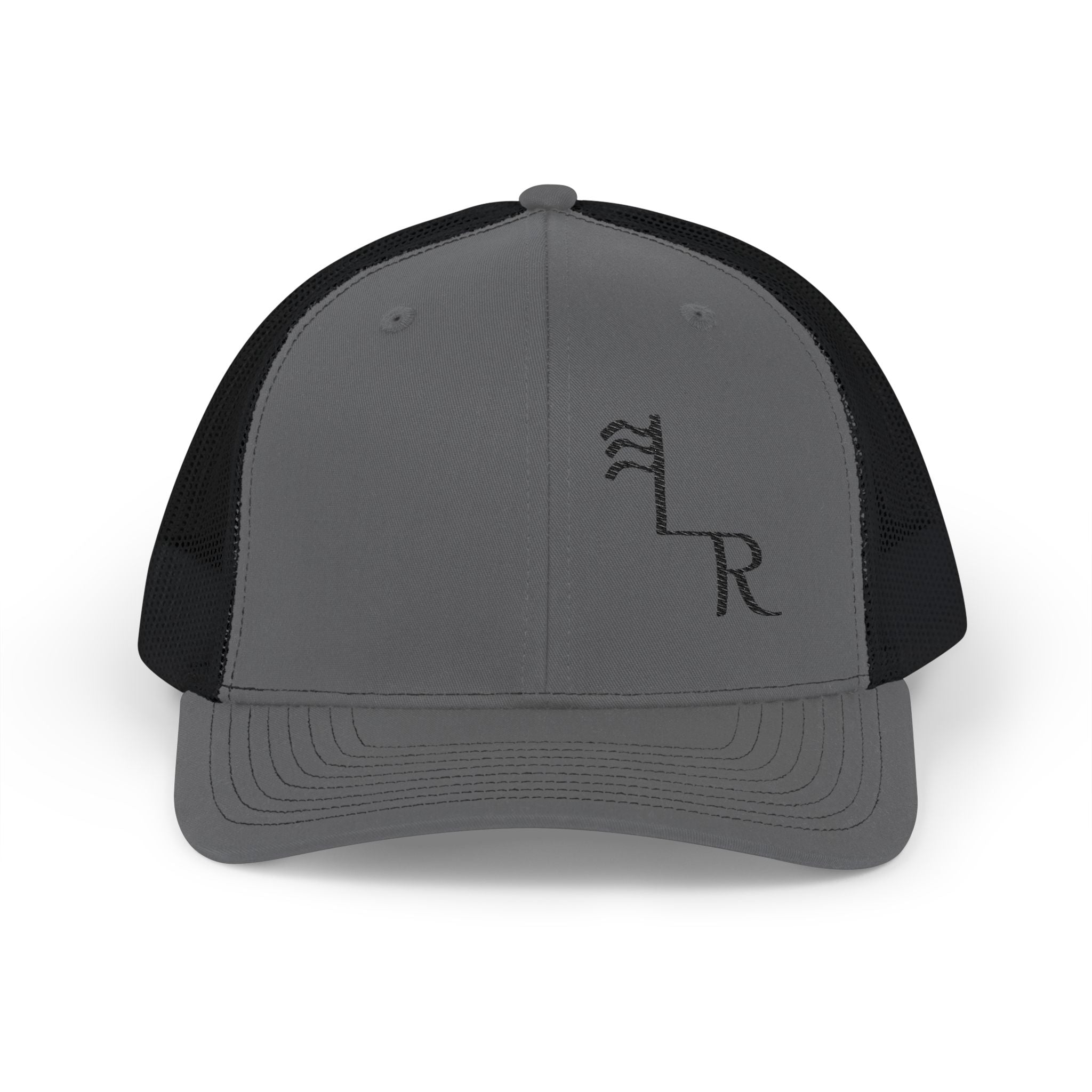 Trucker Cap — Minimalist Liberty Rose Ranch Branded Mesh Snapback Hat, Casual Everyday Baseball Cap
