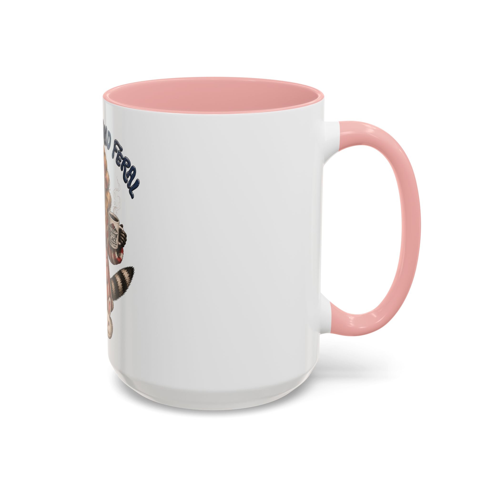 Red White and Feral Raccoon Coffee Mug