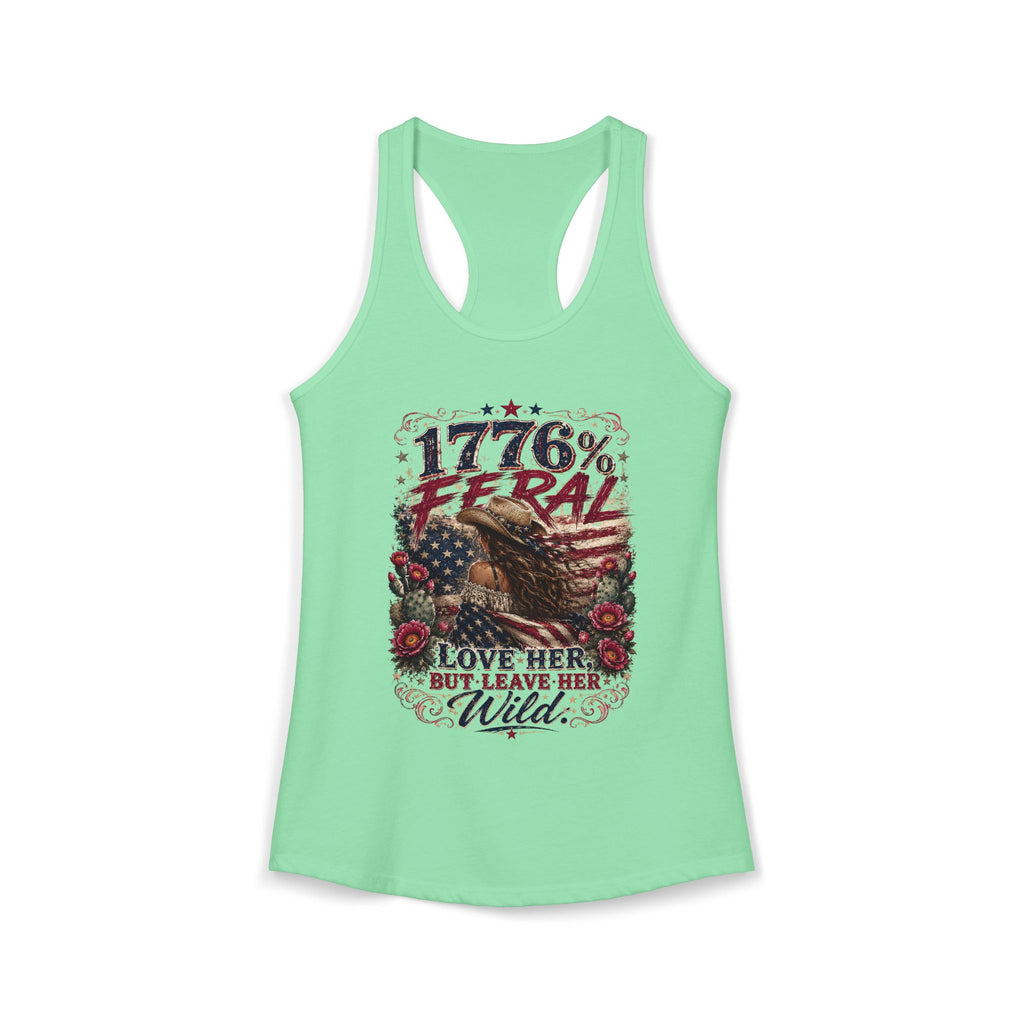 Leave Her Wild Cactus Flower Racerback Tank — 1776% Feral Collection
