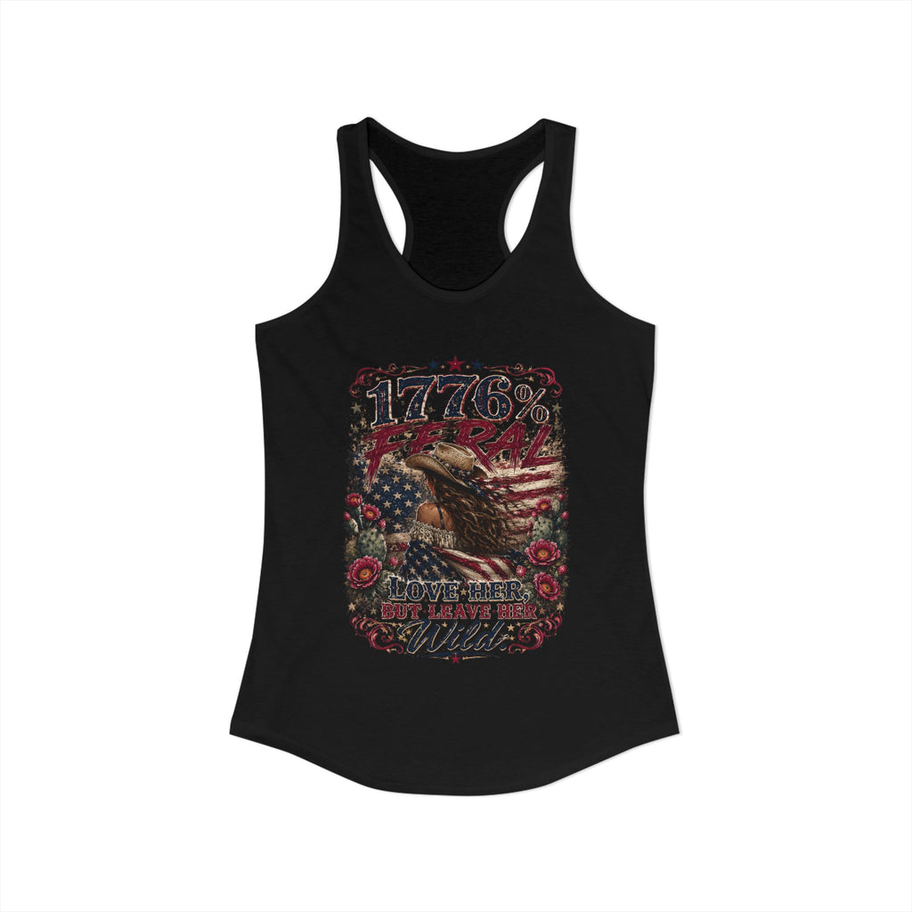 Leave Her Wild Cactus Flower Racerback Tank — 1776% Feral Collection