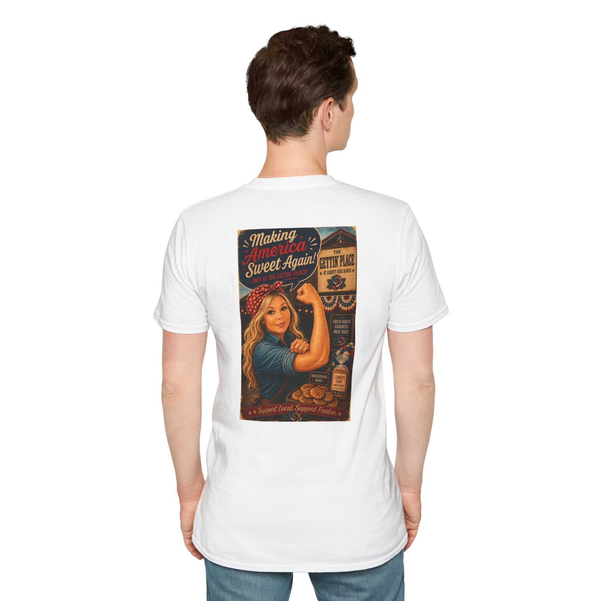 Making America Sweet Again Graphic Tee — Retro Rosie Baker Back Print