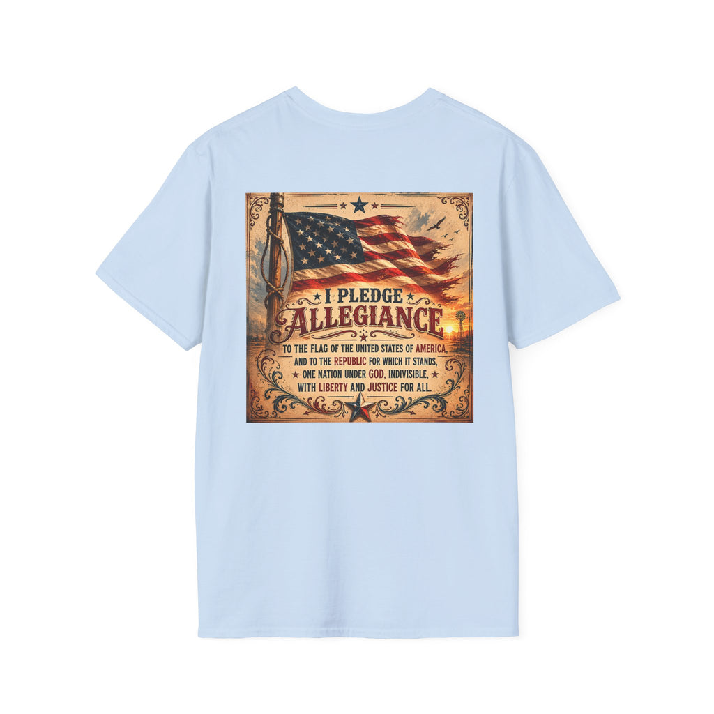 T-Shirt — Liberty Rose Ranch, Pledge of Allegiance Vintage Logo Tee