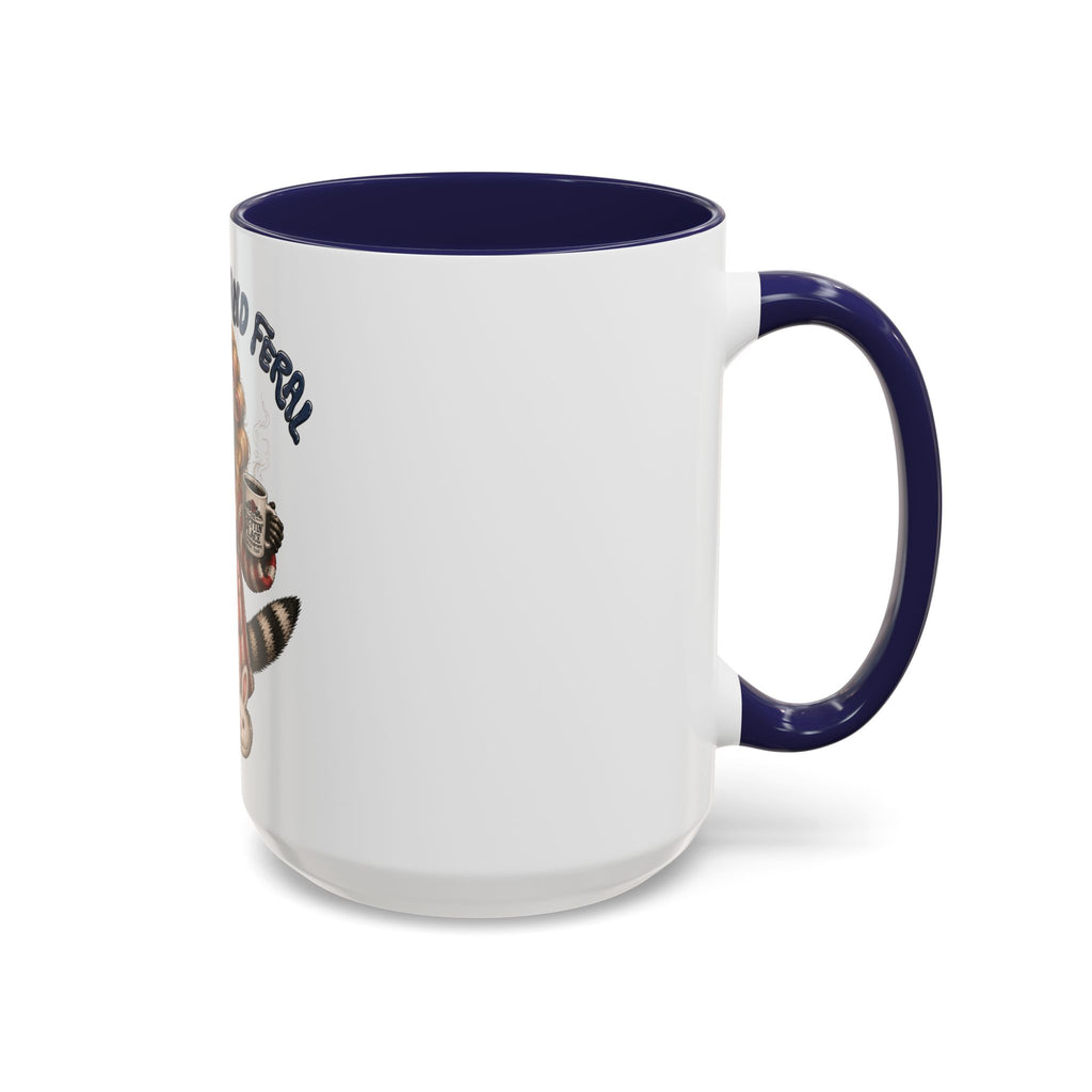 Red White and Feral Raccoon Coffee Mug