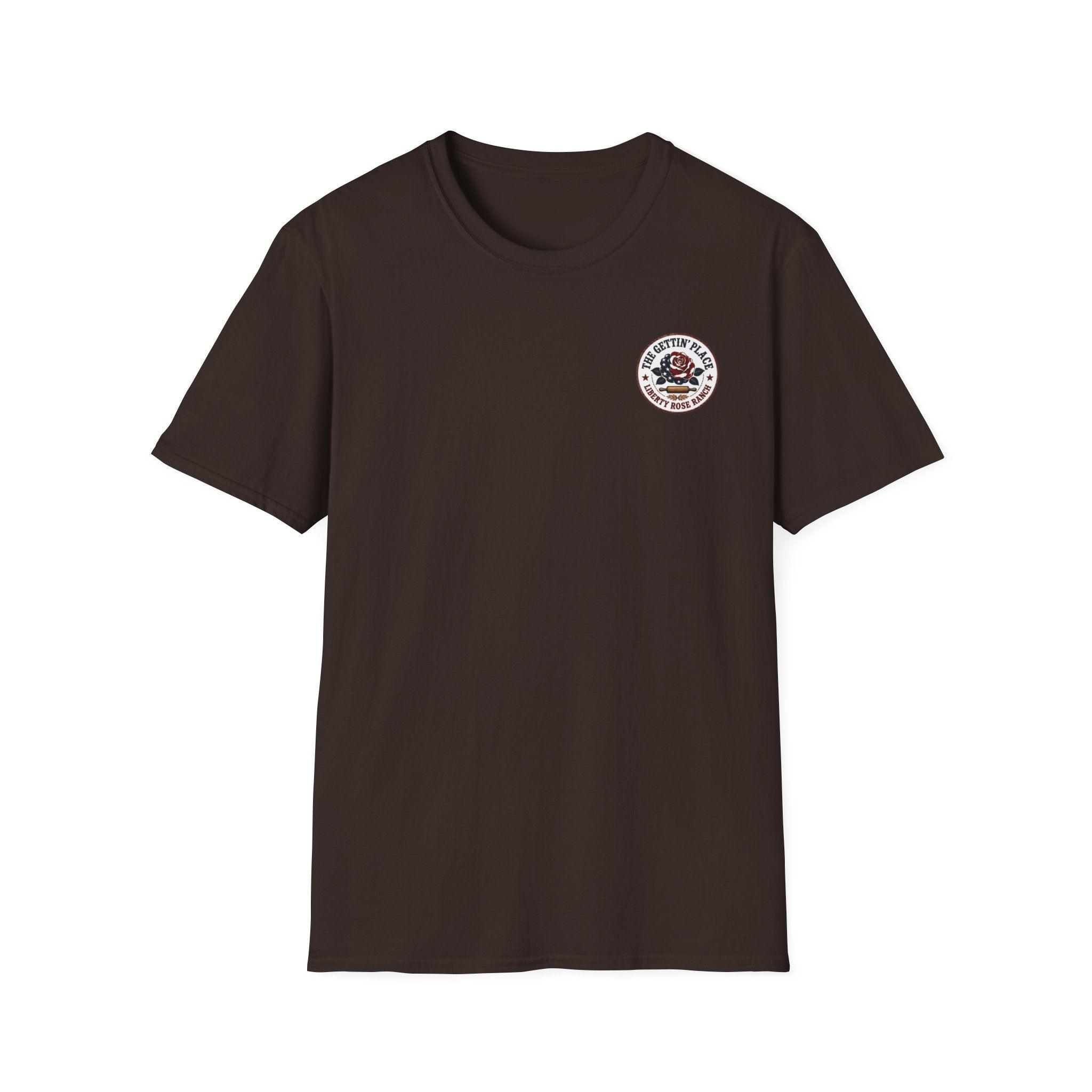 T-Shirt — Savage Baker Patriotic Retro Logo Tee (front chest patch & back graphic)