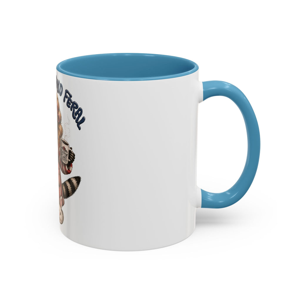 Red White and Feral Raccoon Coffee Mug