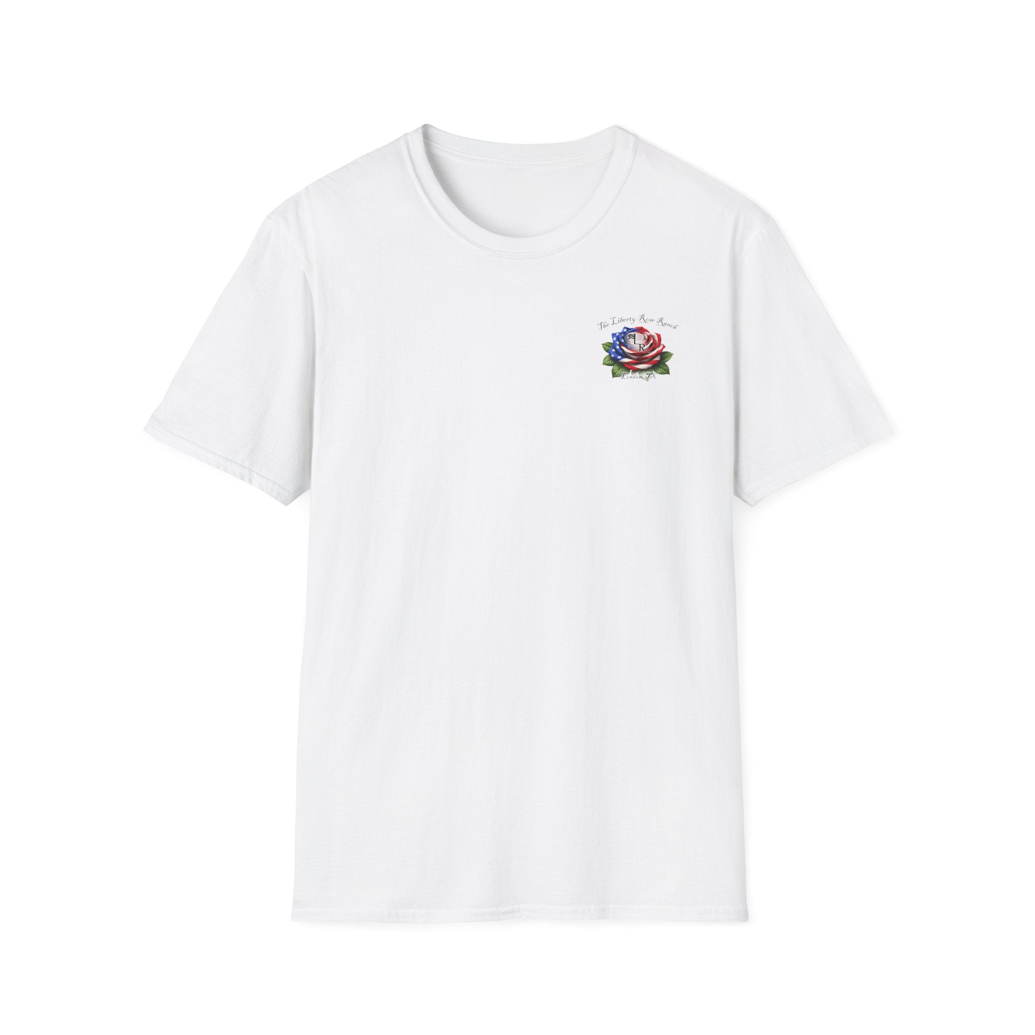 Liberty Rose T-Shirt — "The Liberty Rose Only Blooms in Texas" Patriotic Floral Tee No Background