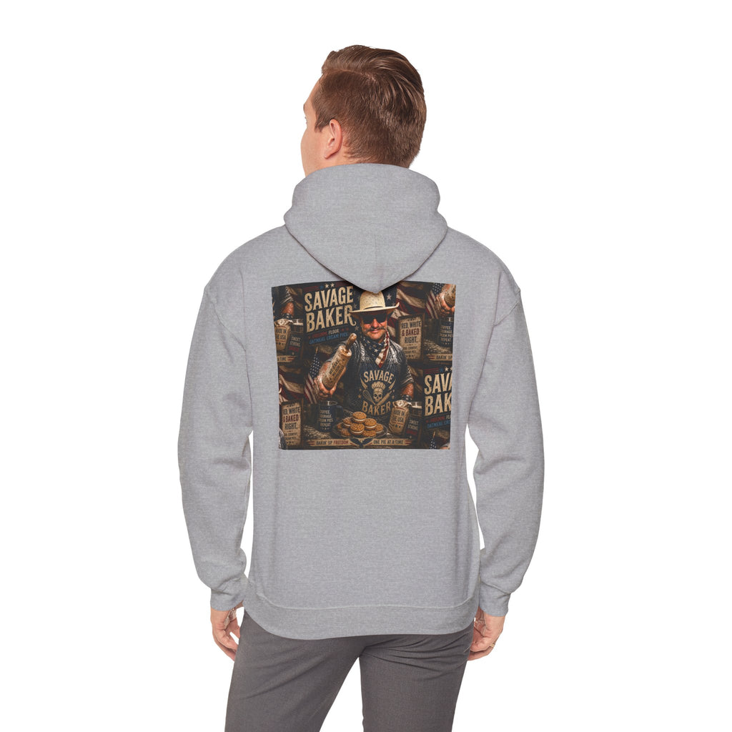 Hoodie — 'Savage Baker' Vintage Red,White, and Oatmeal Cream Pies Graphic Hoodie
