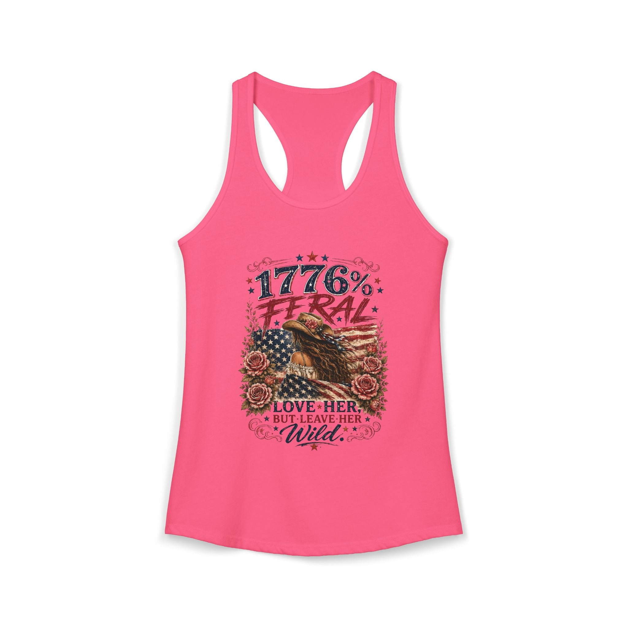 Keep Her Wild 1776% Feral Roses Racerback Tank
