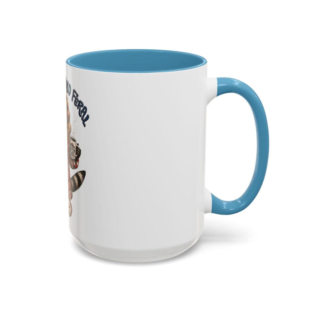 Red White and Feral Raccoon Coffee Mug