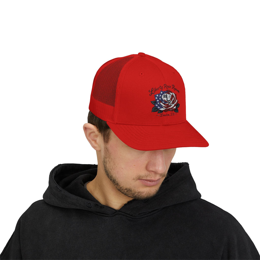 Liberty Rose- Black Leaf Edition, Trucker Cap — Liberty Rose Ranch, London TX Snapback