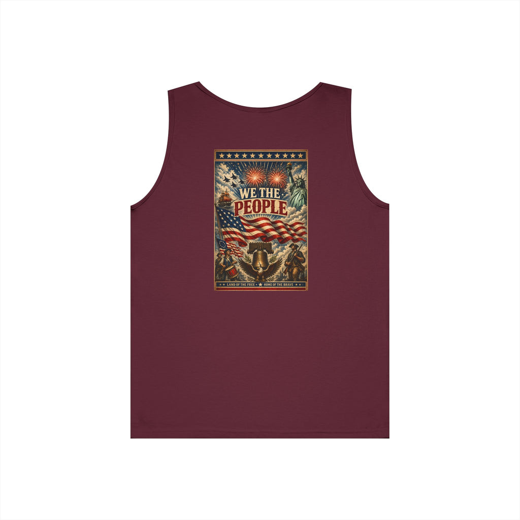 Patriotic "We The People" 4th of July Theme Graphic Tank Top