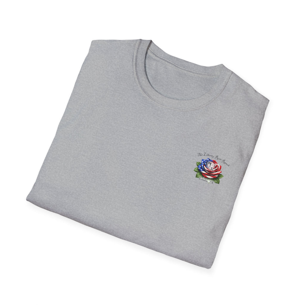 Liberty Rose T-Shirt - Patriotic Vintage Flag & Rose Design, We the People
