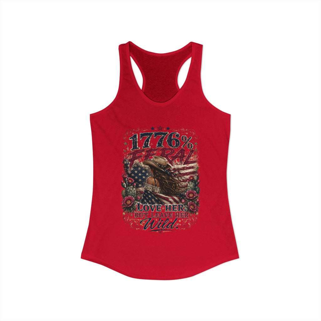 Leave Her Wild Cactus Flower Racerback Tank — 1776% Feral Collection