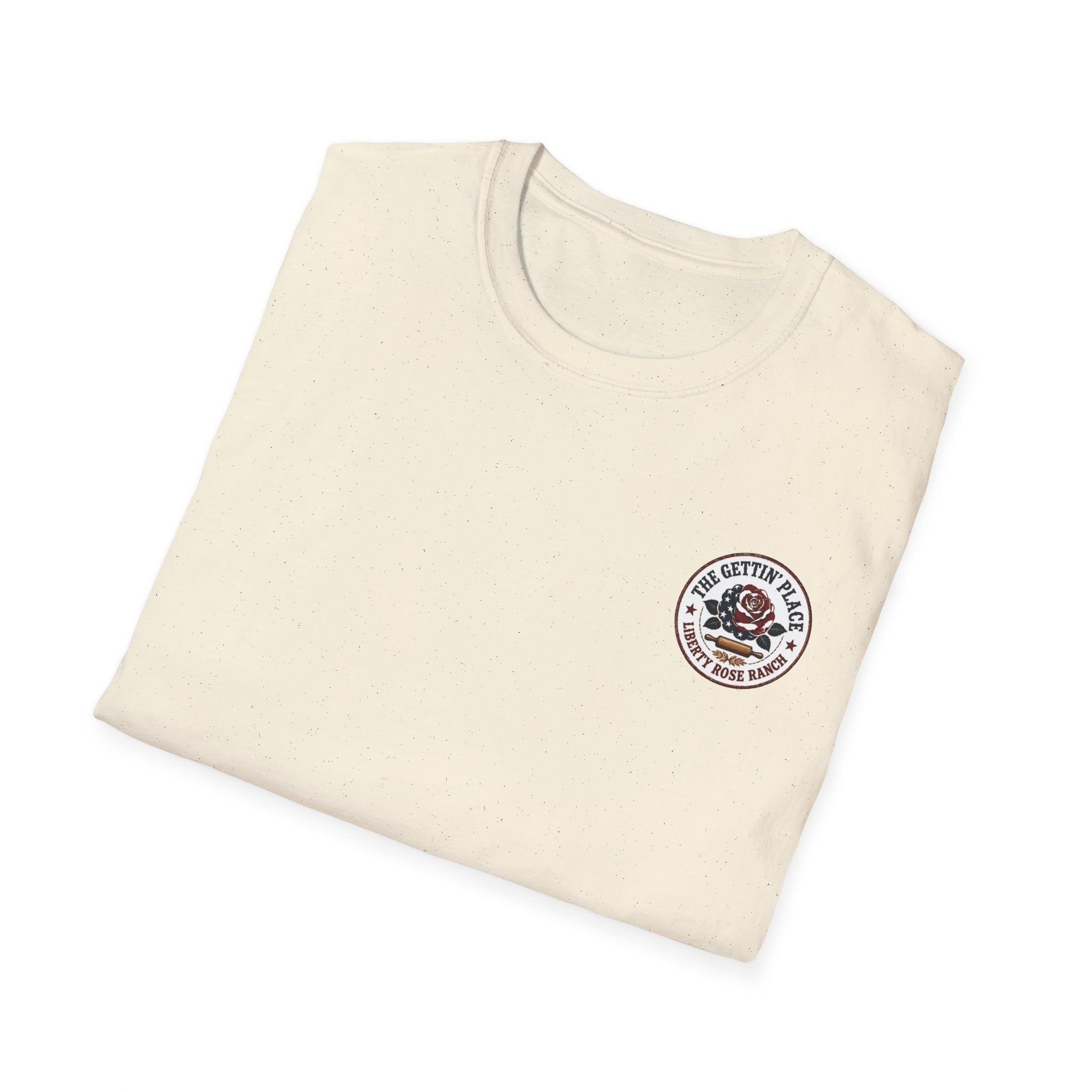 T-Shirt — Savage Baker Patriotic Retro Logo Tee (front chest patch & back graphic)