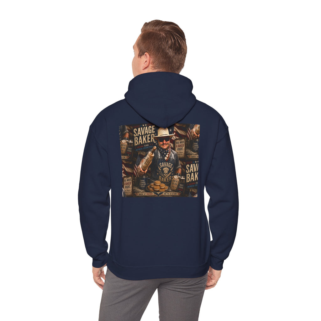 Hoodie — 'Savage Baker' Vintage Red,White, and Oatmeal Cream Pies Graphic Hoodie