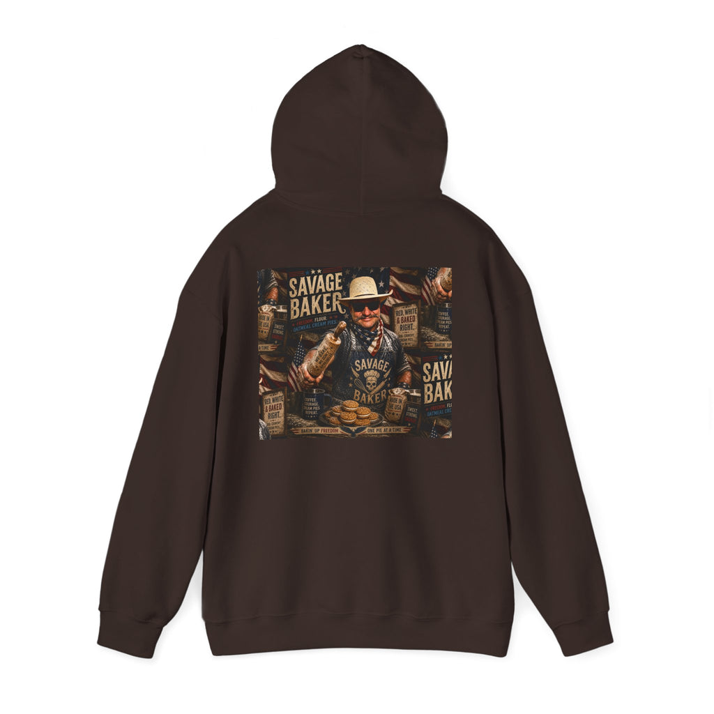 Hoodie — 'Savage Baker' Vintage Red,White, and Oatmeal Cream Pies Graphic Hoodie