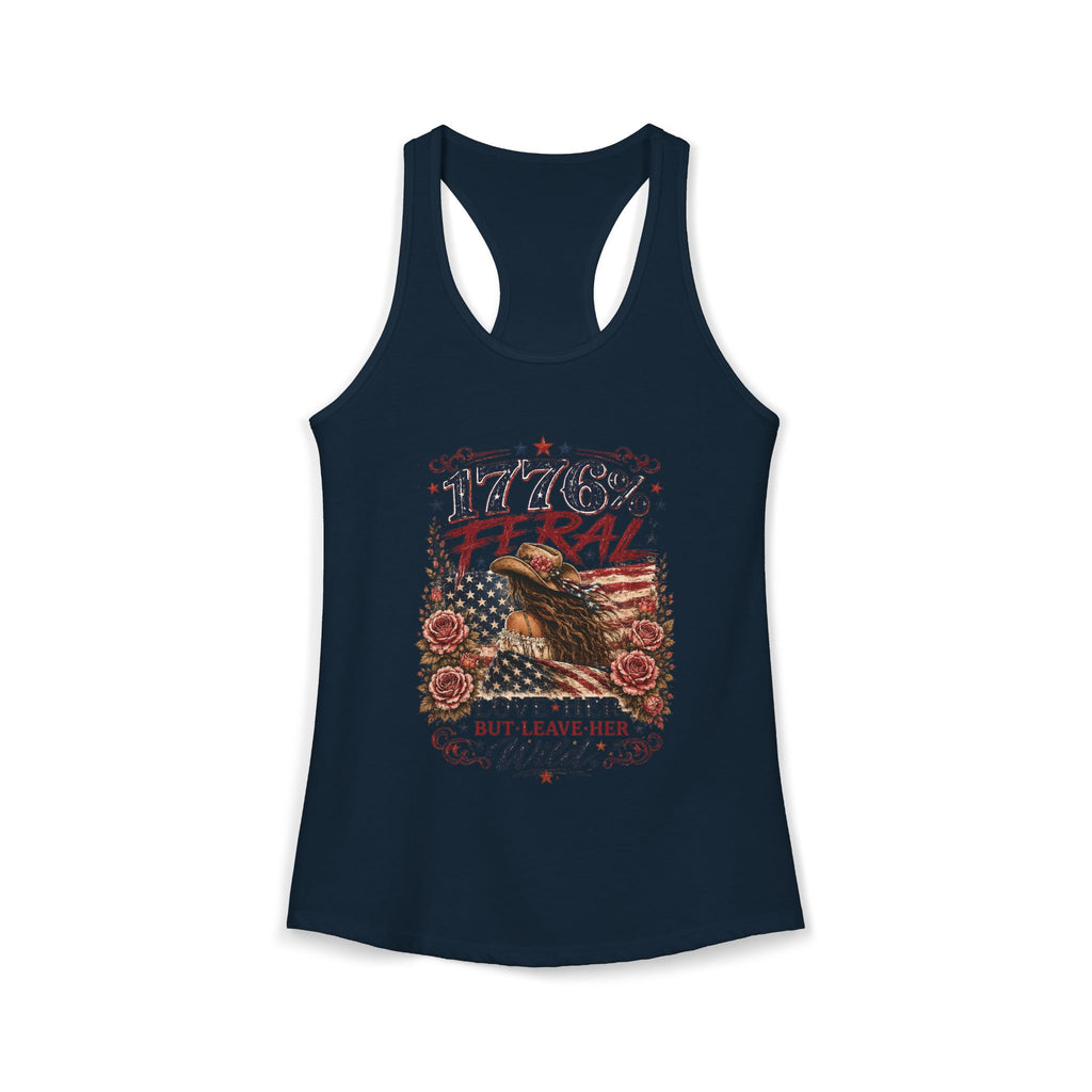 Keep Her Wild 1776% Feral Roses Racerback Tank