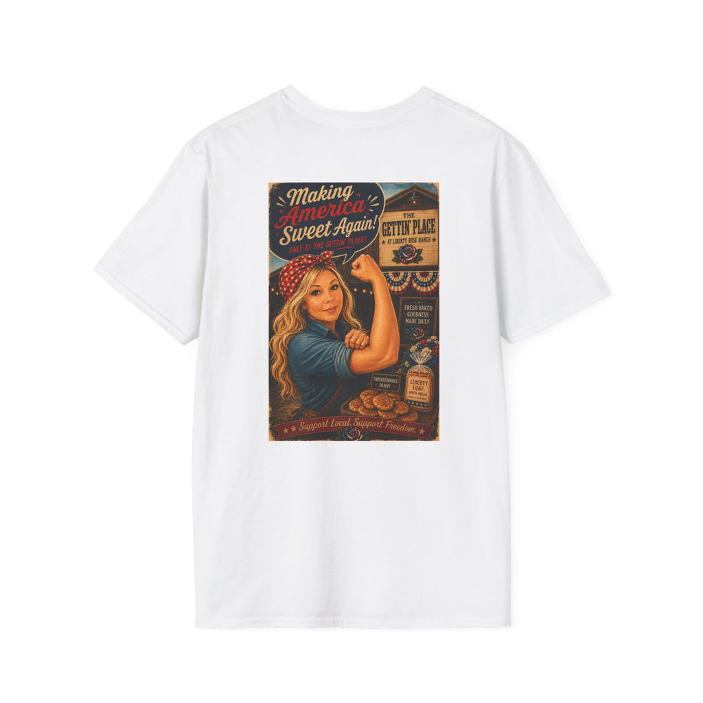 Making America Sweet Again Graphic Tee — Retro Rosie Baker Back Print