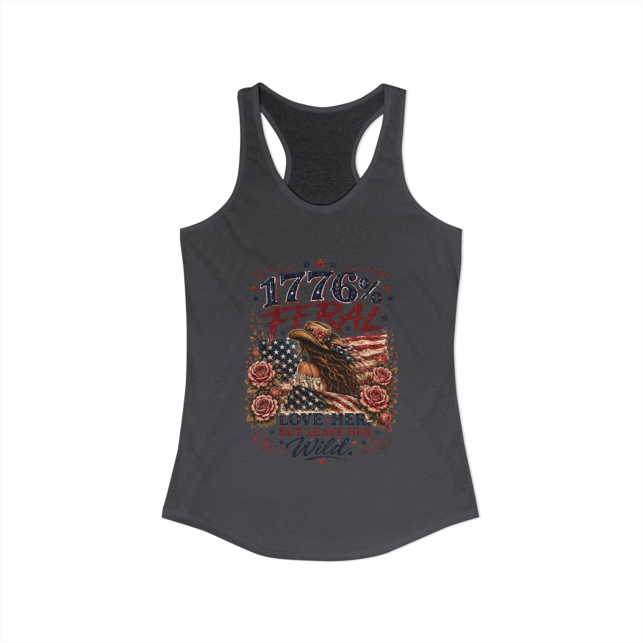 Keep Her Wild 1776% Feral Roses Racerback Tank