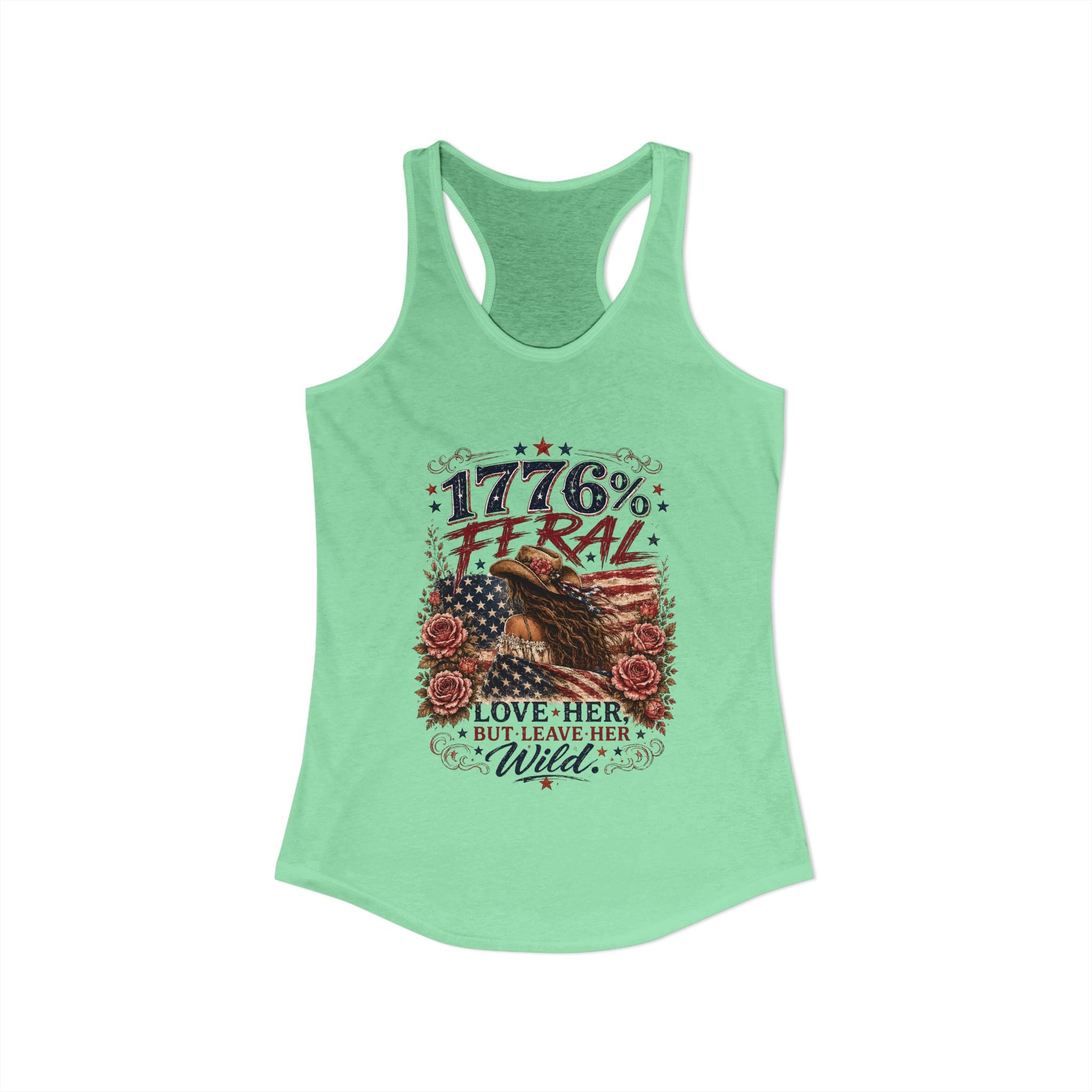 Keep Her Wild 1776% Feral Roses Racerback Tank