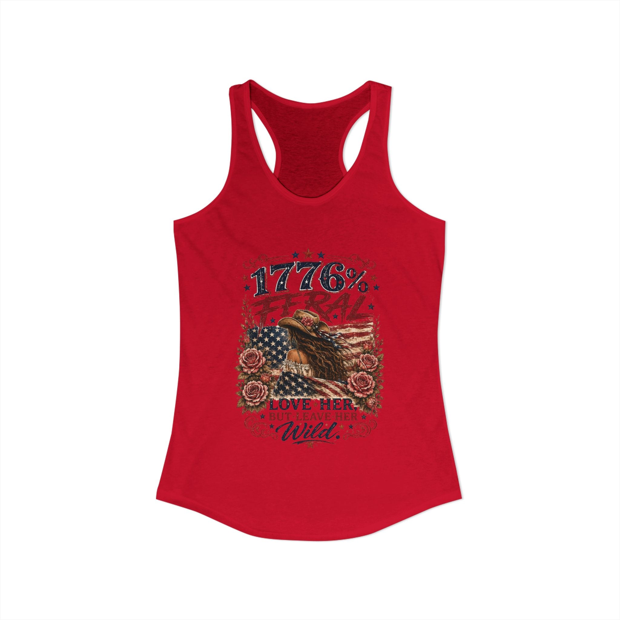 Keep Her Wild 1776% Feral Roses Racerback Tank