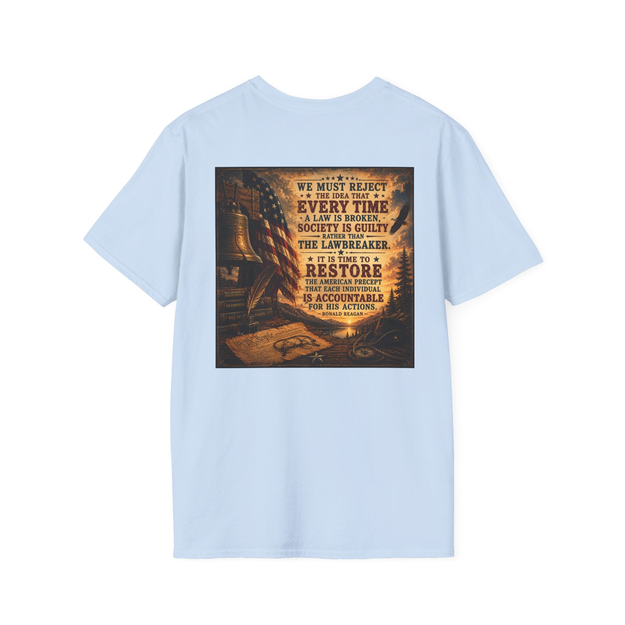 Restore Accountability Reagan Quote T-Shirt — Presidential Collection