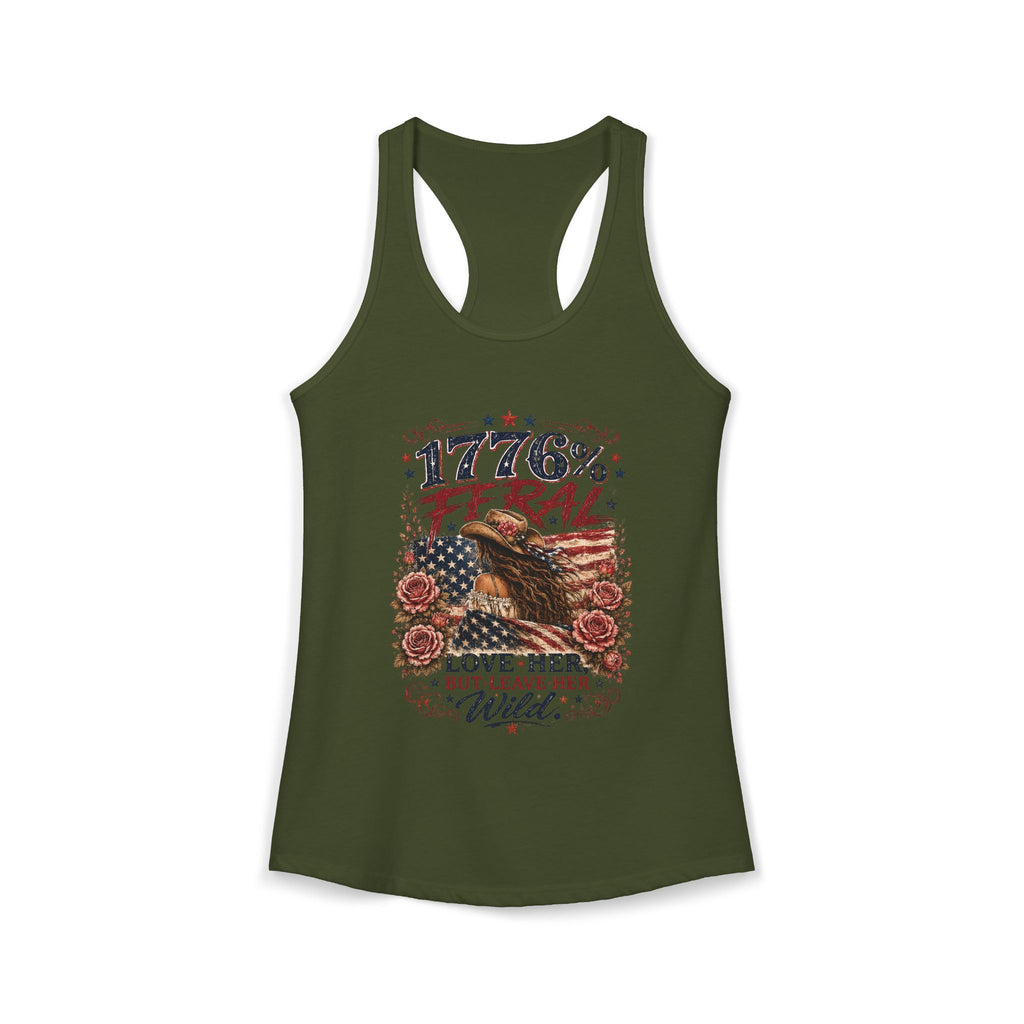 Keep Her Wild 1776% Feral Roses Racerback Tank