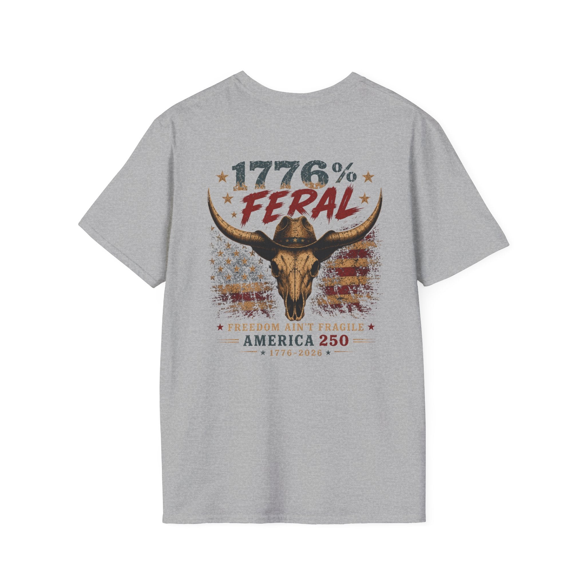1776% Feral "Freedom Ain't Fragile" Longhorn Skull T-Shirt