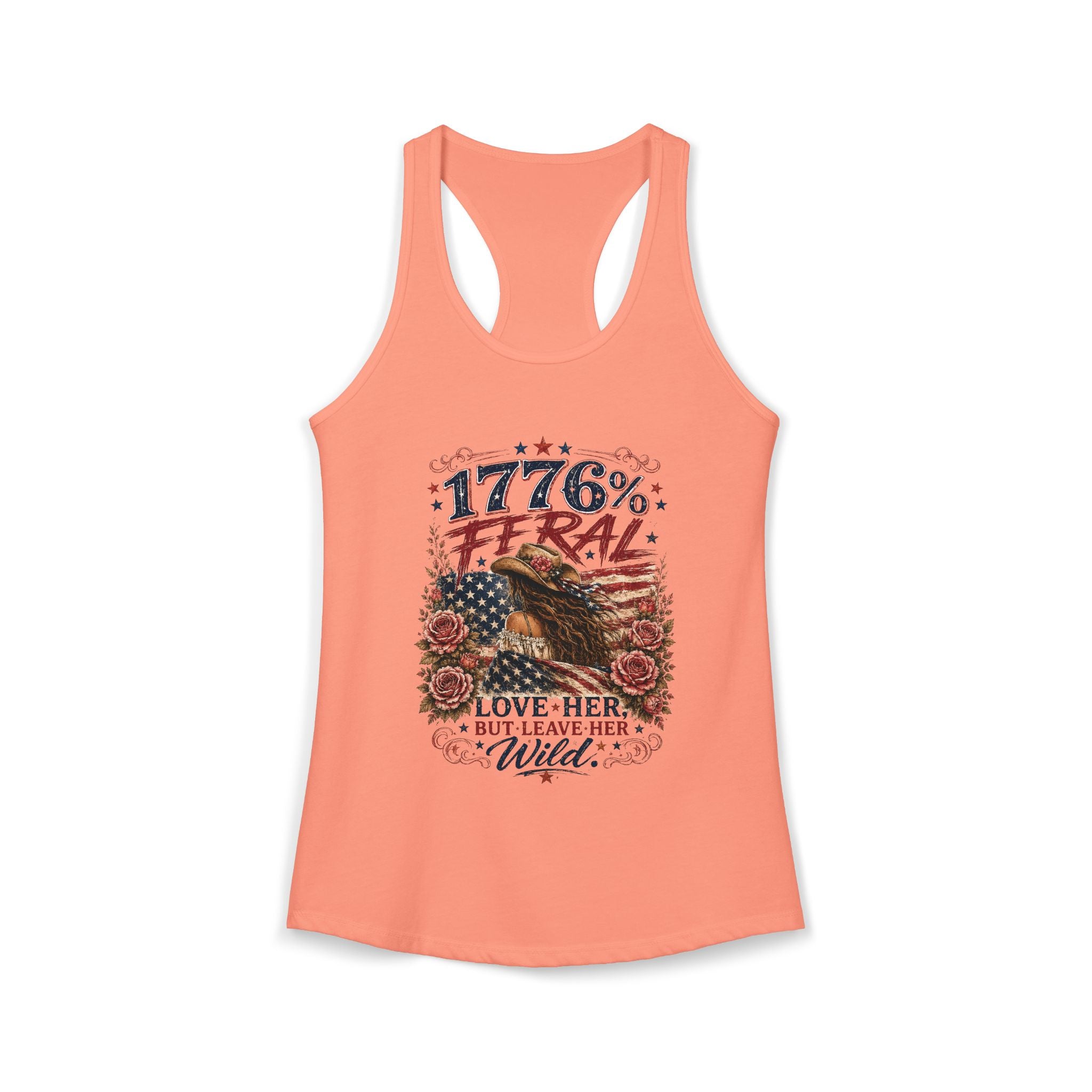 Keep Her Wild 1776% Feral Roses Racerback Tank