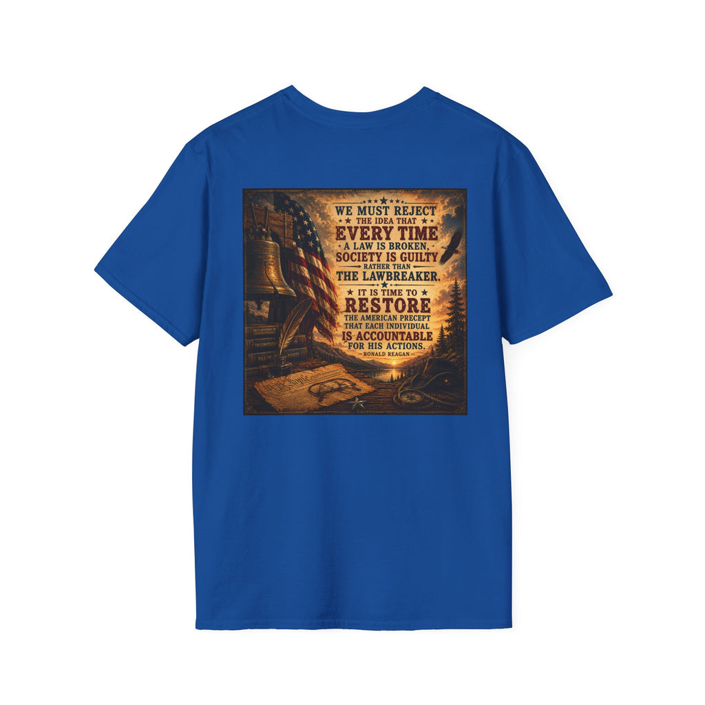 Restore Accountability Reagan Quote T-Shirt — Presidential Collection